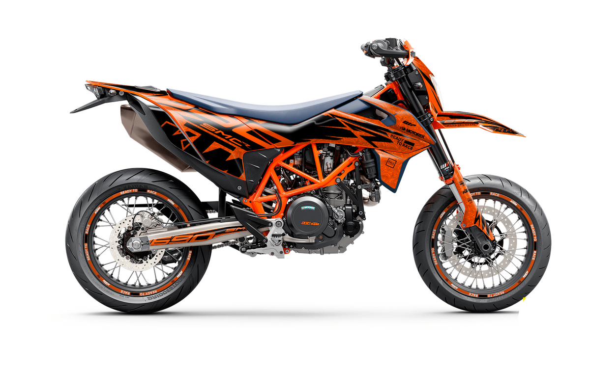 KTM 690 Enduro GRAPHICS - "Quickshift" (Orange/Pattern) - MotoProWorks