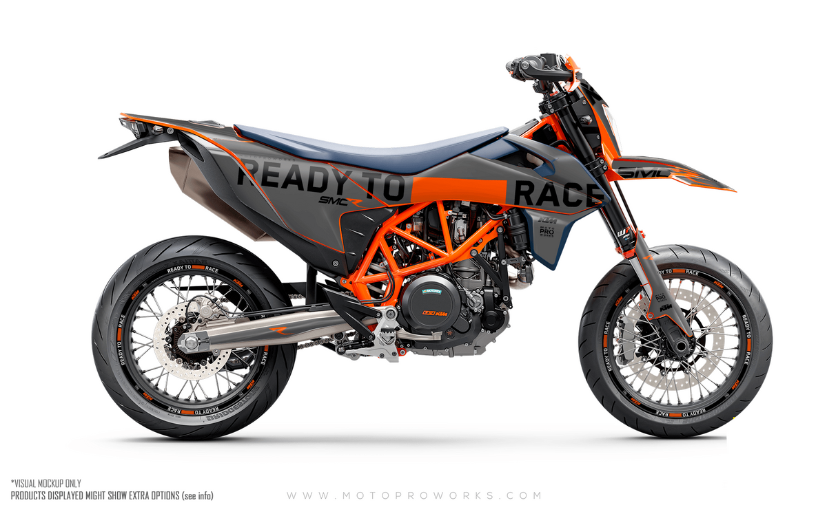 KTM 690 Enduro GRAPHICS - "Ready To Race 2.0" (Grey) - MotoProWorks