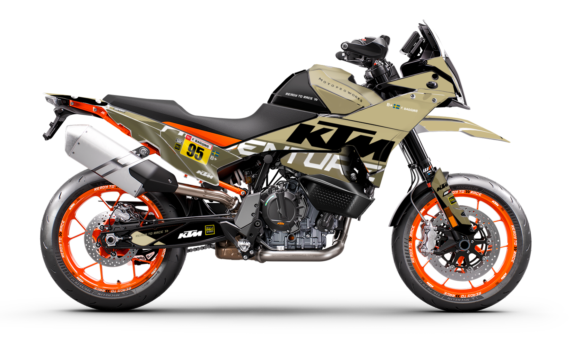 KTM 890 SMT GRÁFICOS - "Waypointer" (Sand)