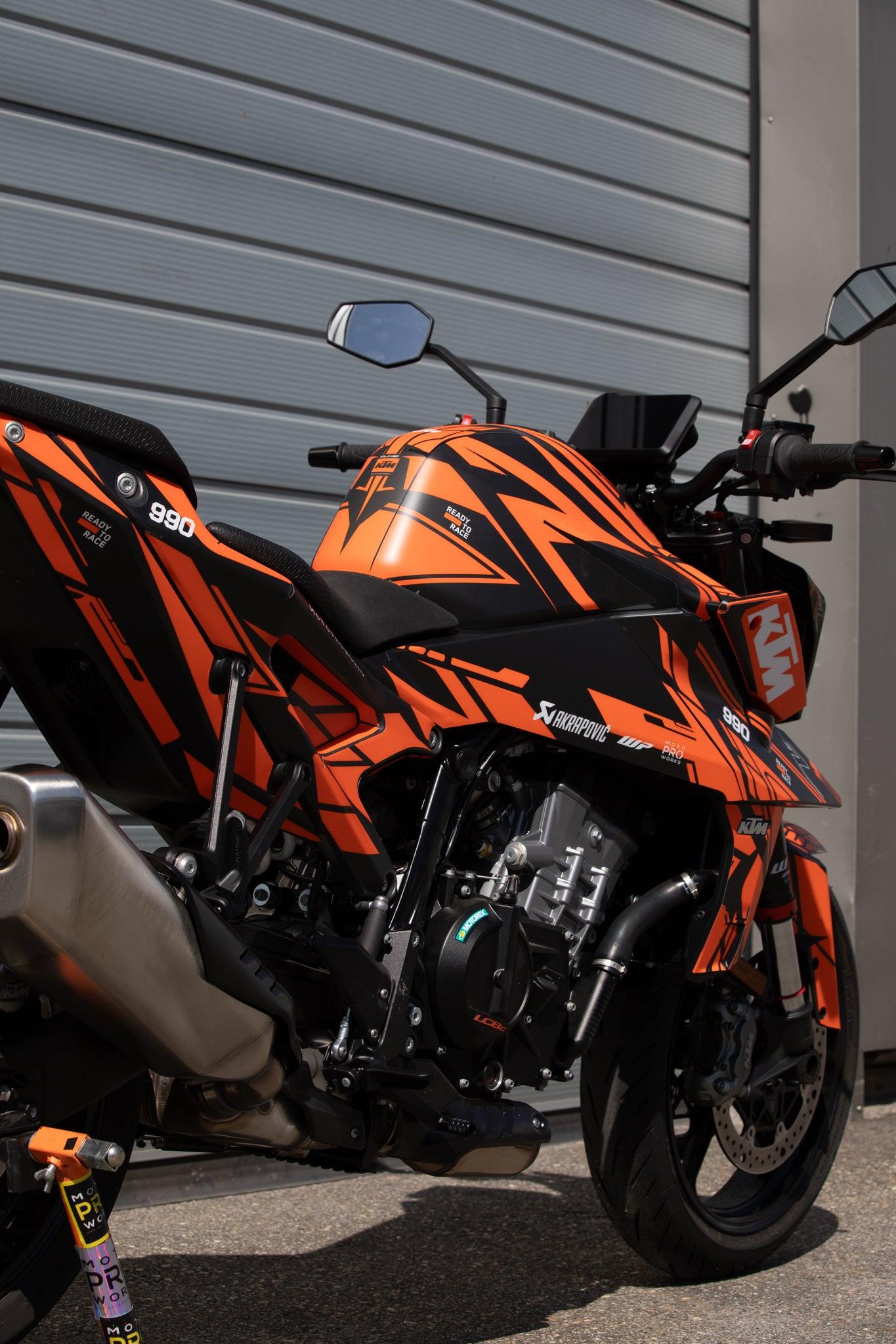 KTM 990 Duke GRAPHICS - "Pulse" (Black/Orange) - MotoProWorks