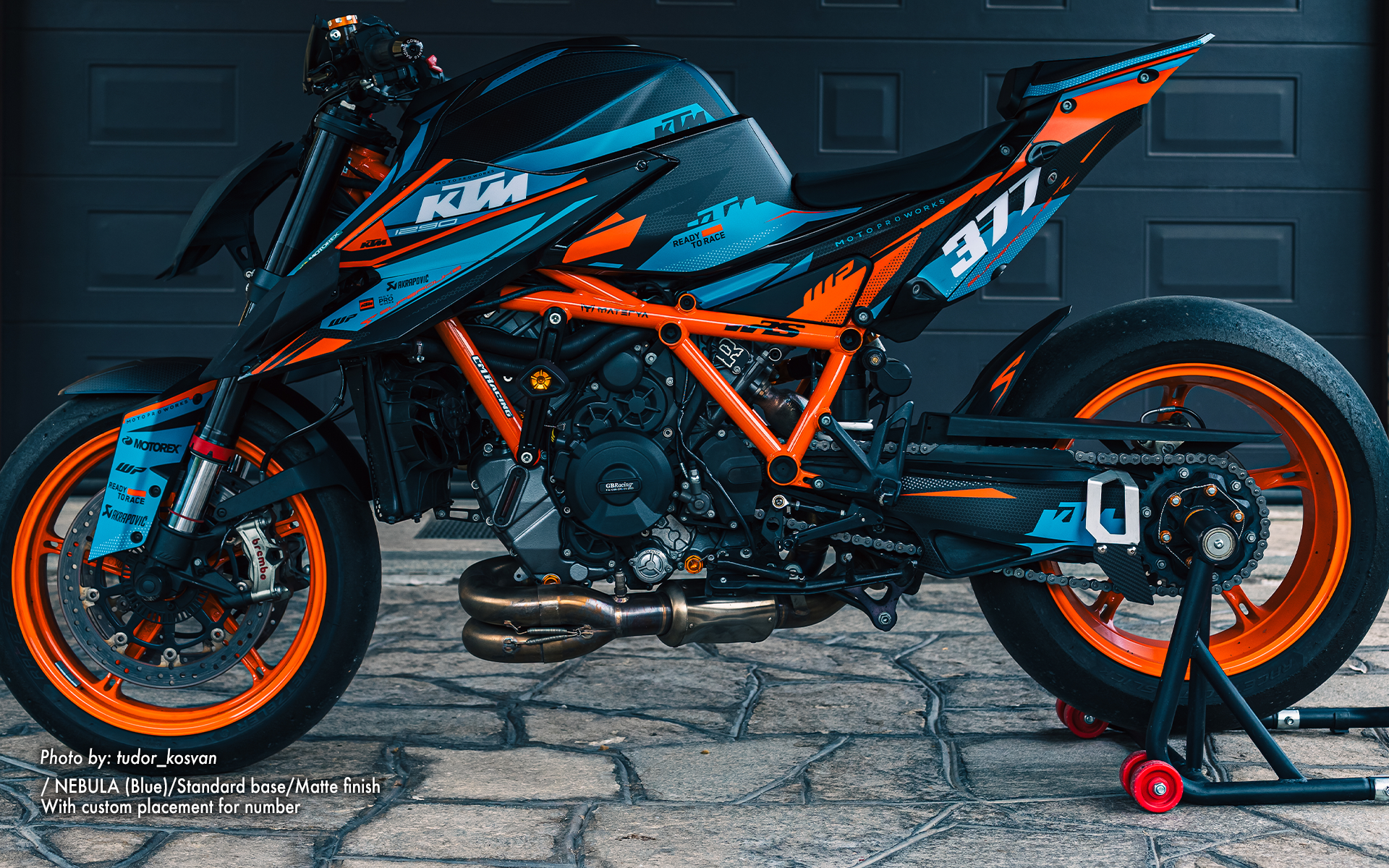 KTM 1290 Super Duke R GRAPHICS - "Nebula" (Blauw)
