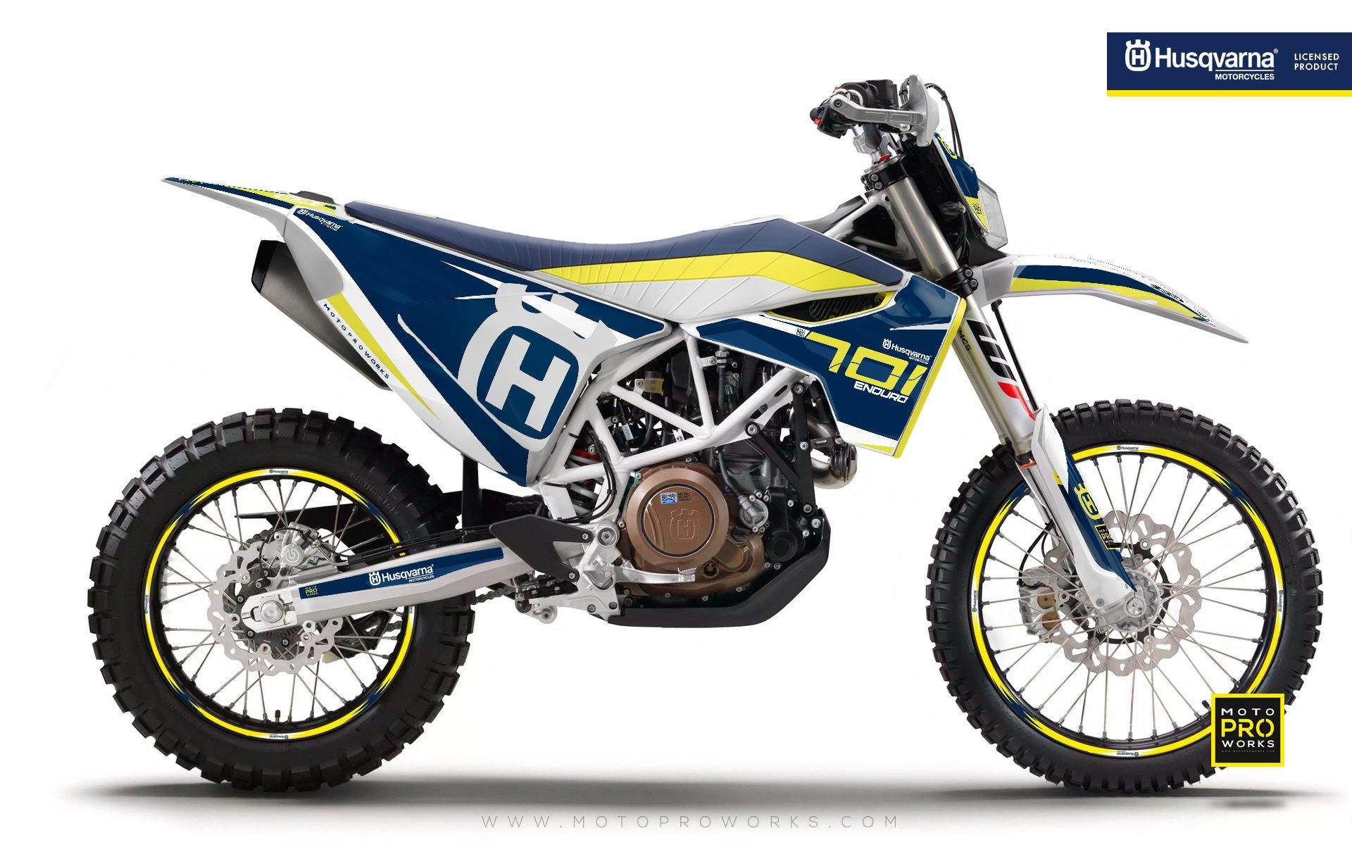 Husqvarna 701 Enduro Graphics - "SEVENOHTWO" (Blue) - MotoProWorks | Decals and Bike Graphic kits | Decals and Bike Graphic kit