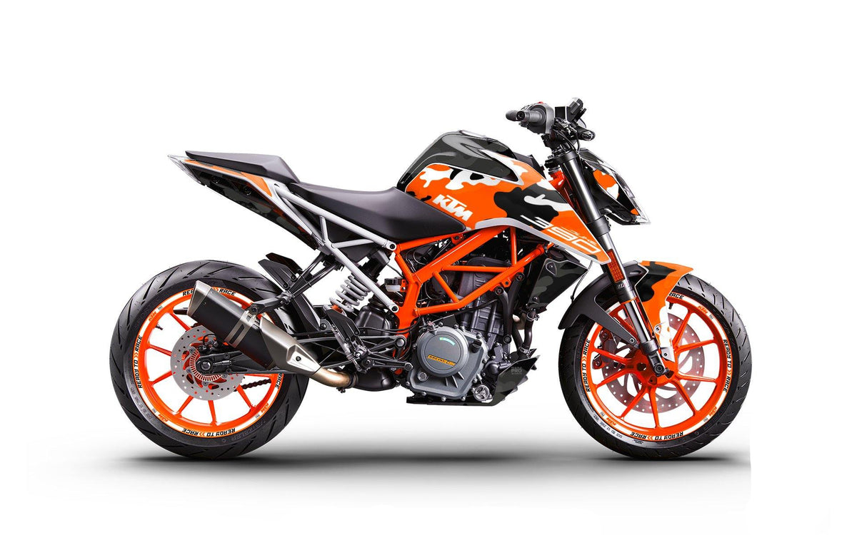 KTM 250 Duke GRAPHICS - "Camo" (Orange) - MotoProWorks