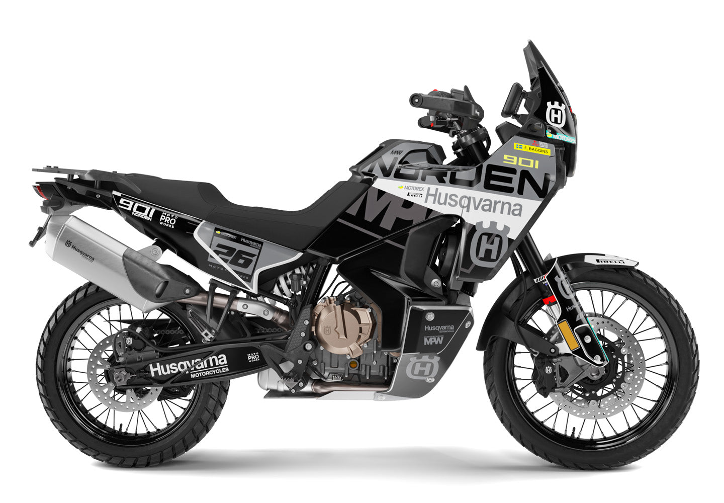 HUSQVARNA Norden 901 GRAPHICS - “P1” (Black/White)