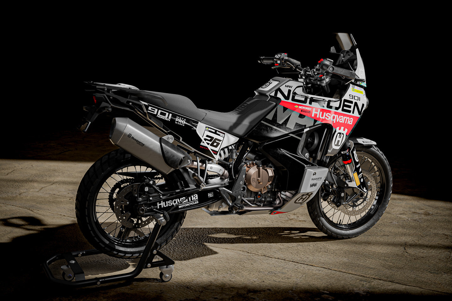 HUSQVARNA Norden 901 GRÁFICOS - “P1” (Negro/Rojo)