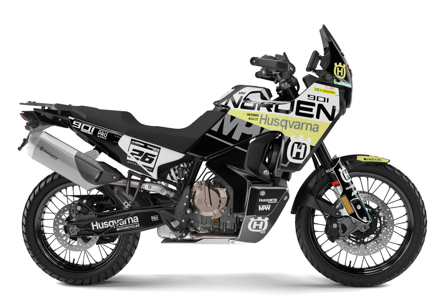 HUSQVARNA Norden 901 GRAPHICS - "P1” (Black/Yellow)