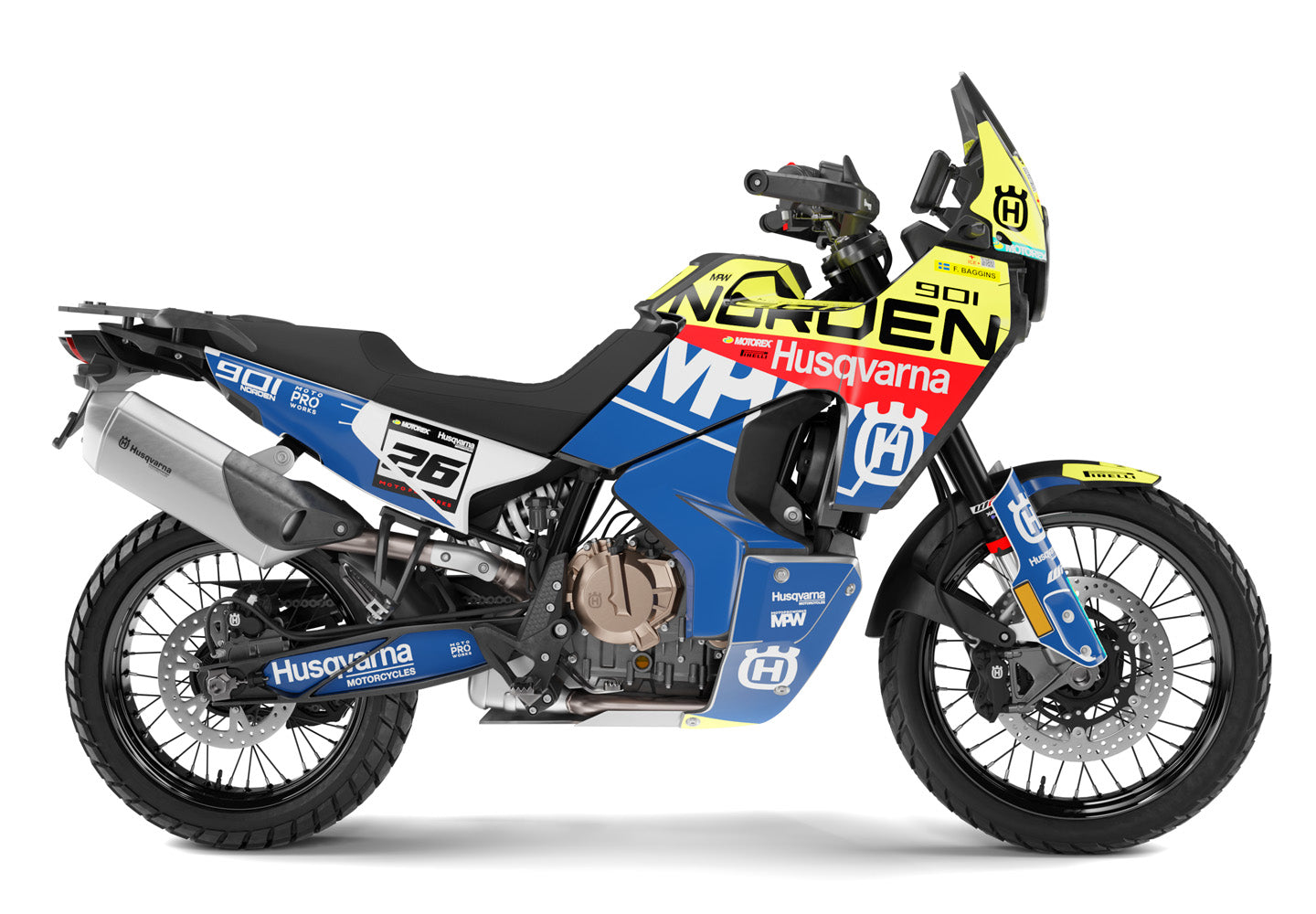 HUSQVARNA Norden 901 DEKALKIT - “P1” (Blå/Röd)