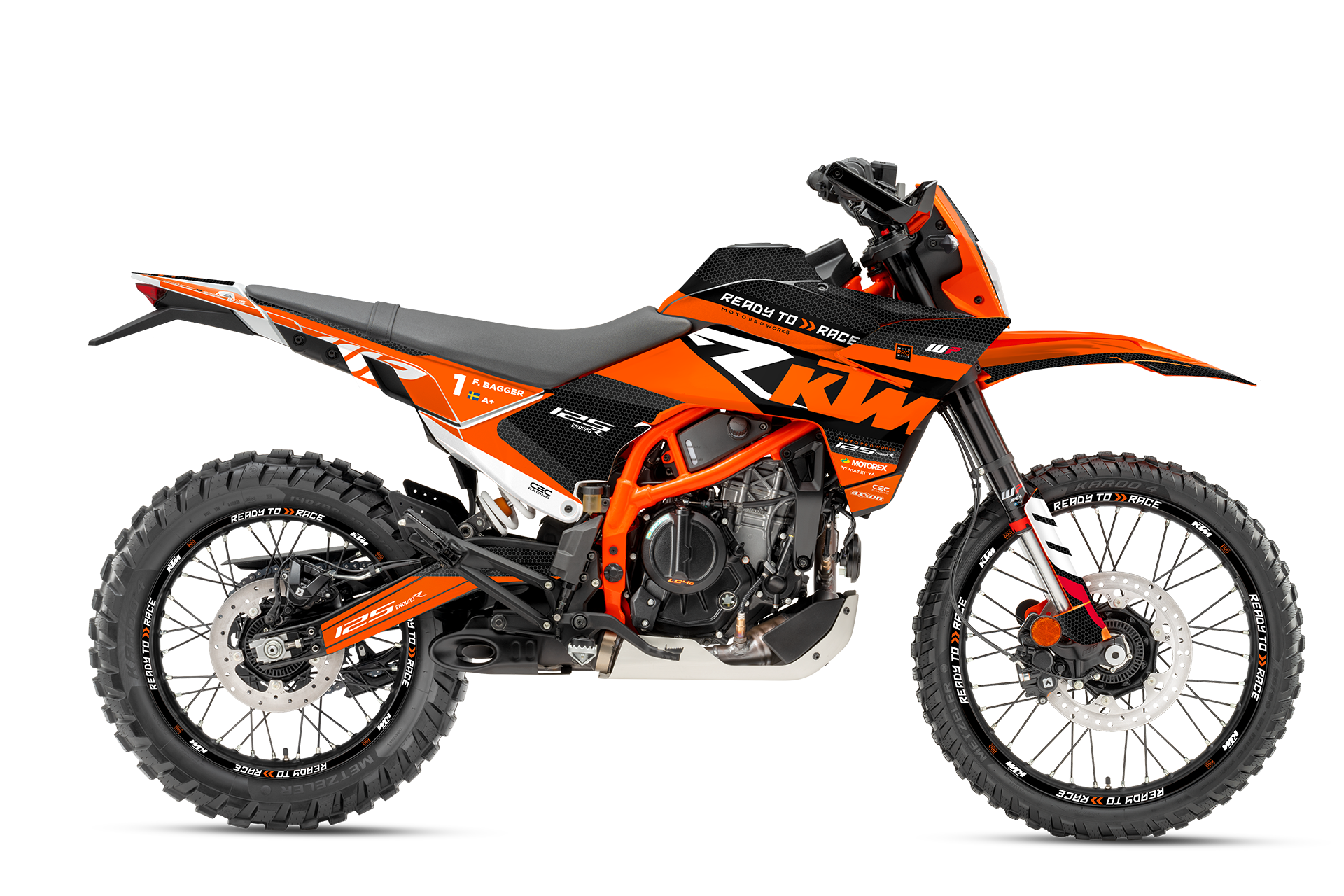 KTM 125 Enduro R Graphics – RR-Tech Orange | By MotoProWorks KTM 125 Enduro R Graphics – RR-Tech Orange | By MotoProWorks