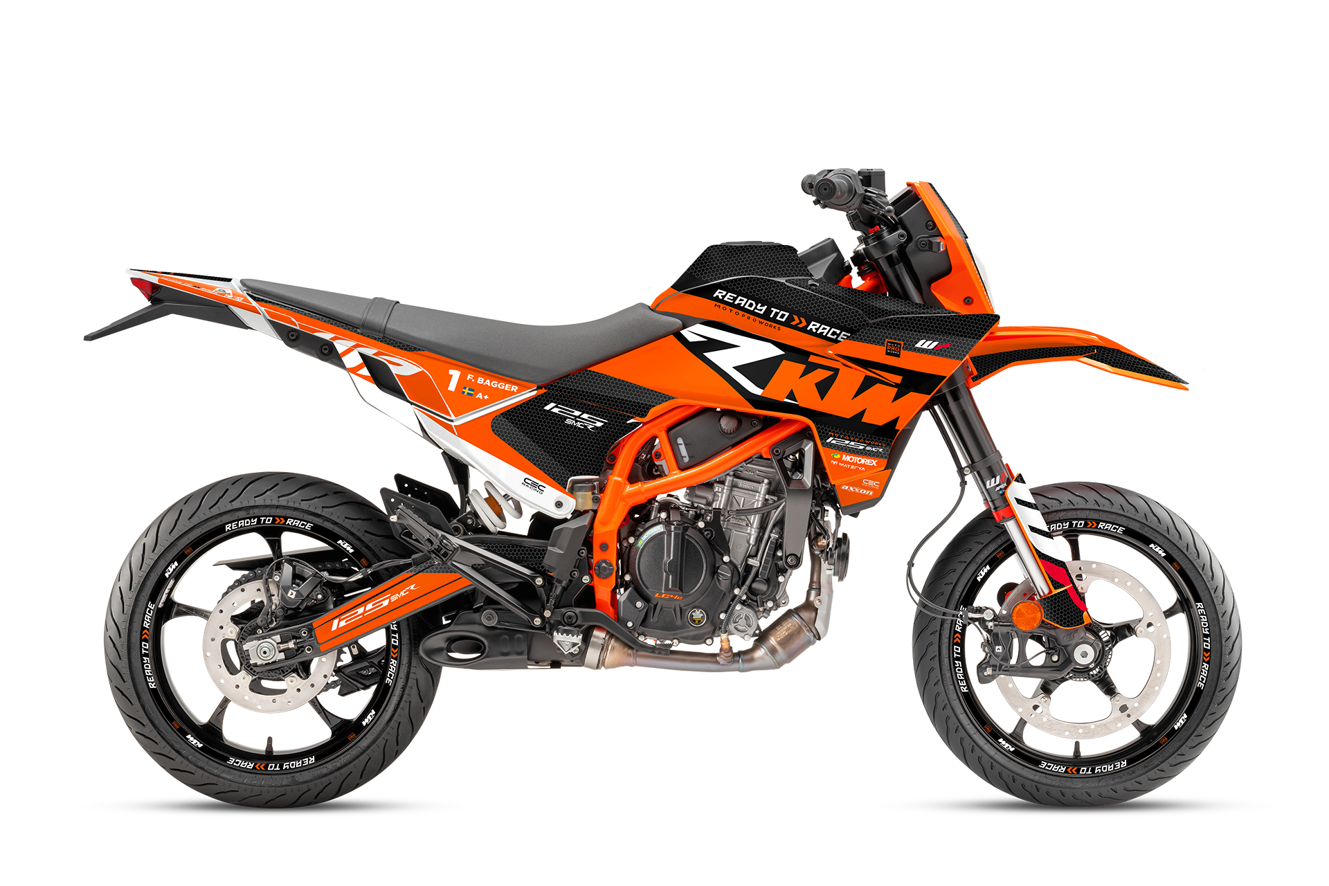 KTM 125 SMC-R Graphics – RR-Tech Orange | By MotoProWorks