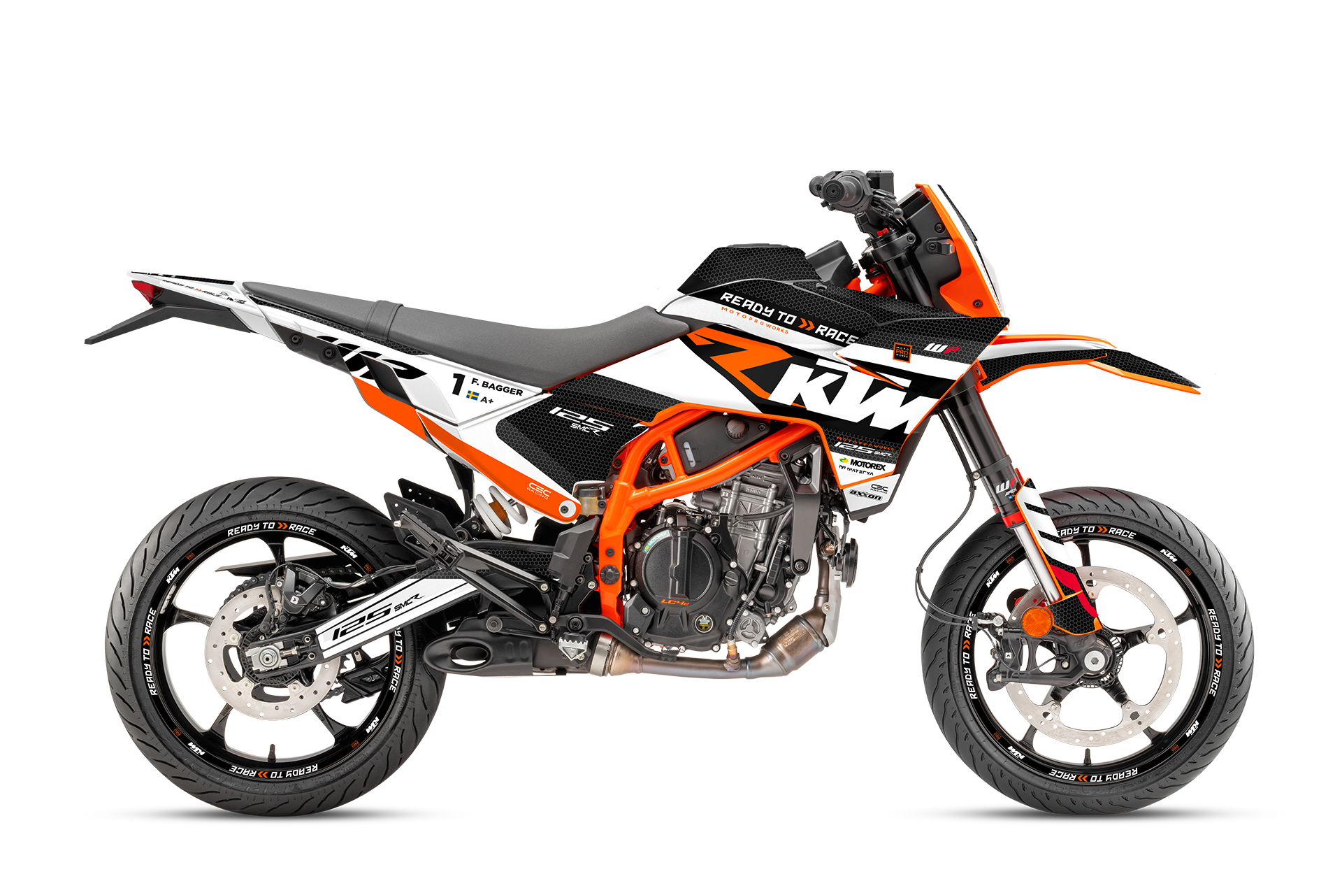KTM 125 SMC-R GRAPHICS - "RR-Tech" (White)