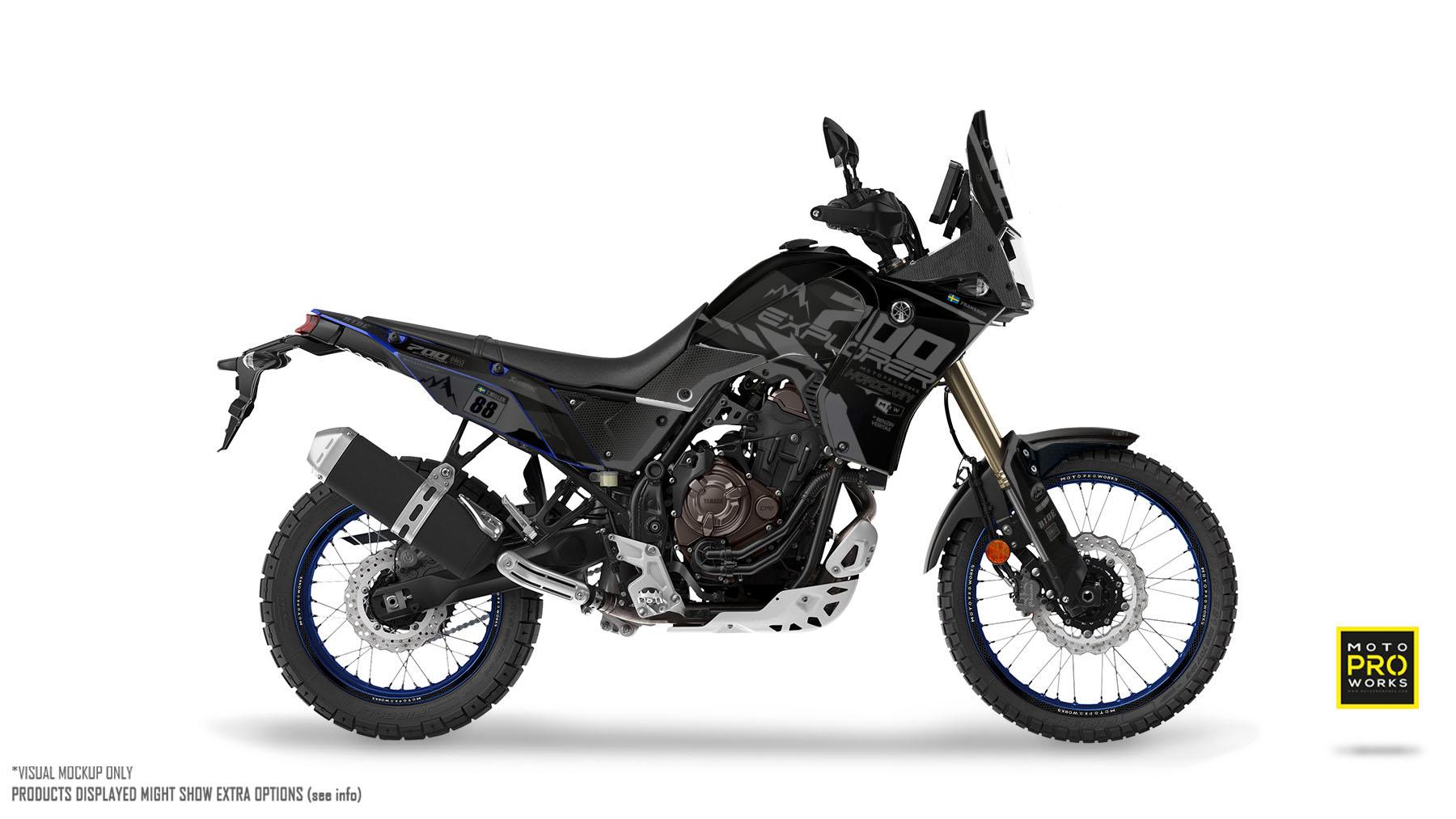 Yamaha Tenere 700 Graphics - "Thrust" (Black) - MotoProWorks