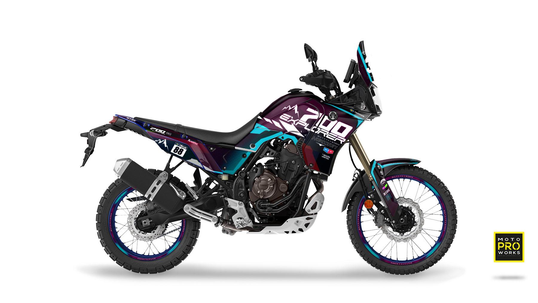 Yamaha Tenere 700 Graphics - "Thrust" (Purple) - MotoProWorks