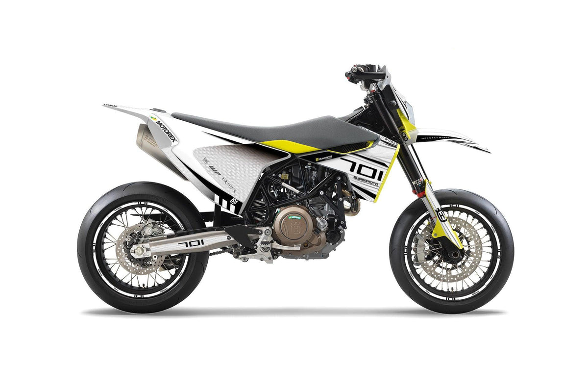 Husqvarna 701 Enduro Graphics - "Vortex" (White) - MotoProWorks