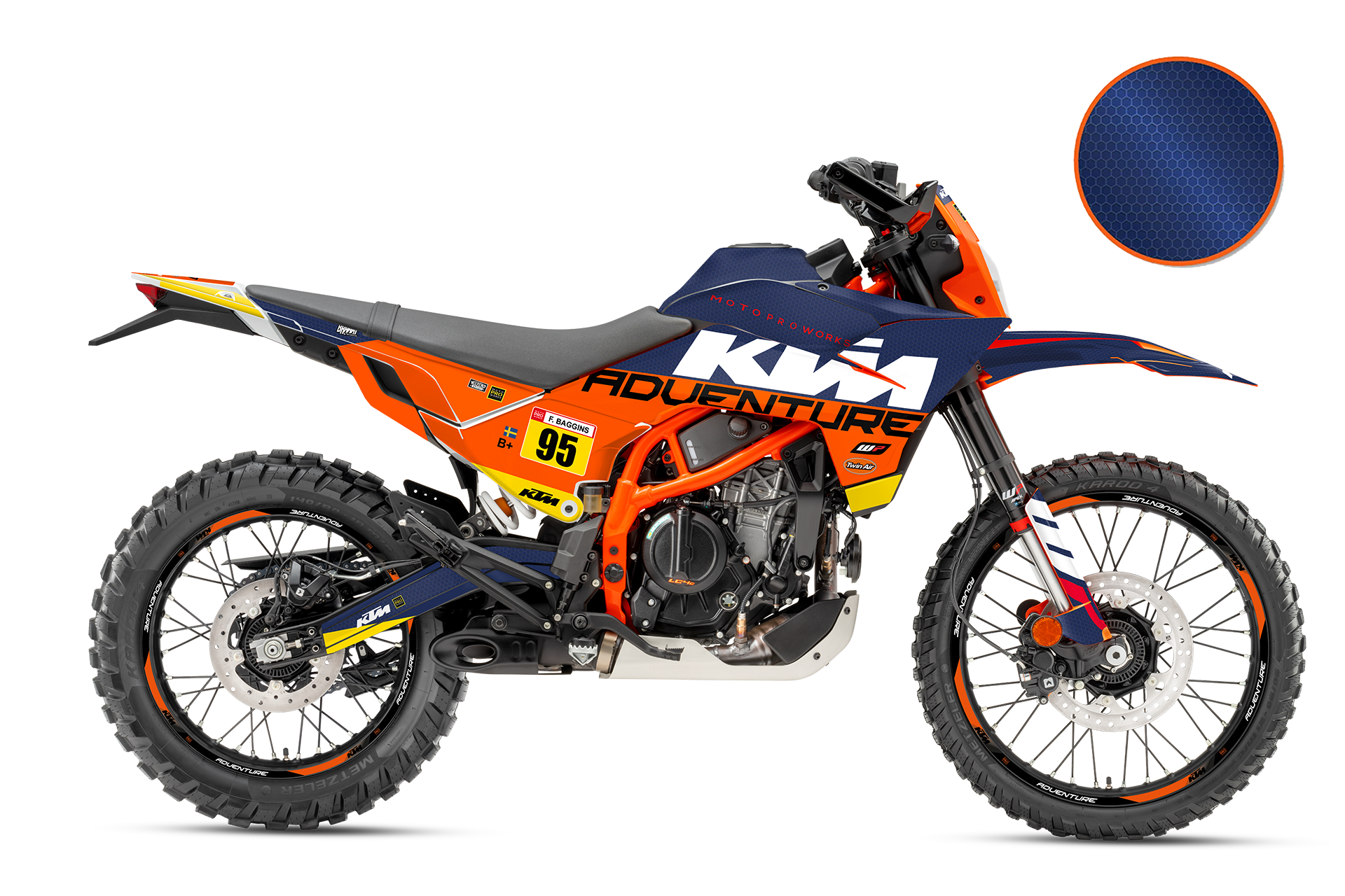 KTM 125 Enduro R GRAPHICS - "Waypointer" (Dawn/Honeycomb)