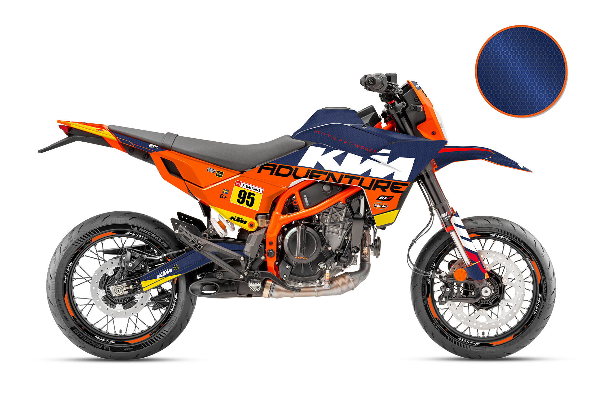 KTM 390 SMC-R GRAPHICS - "Waypointer" (Dawn/Honeycomb)