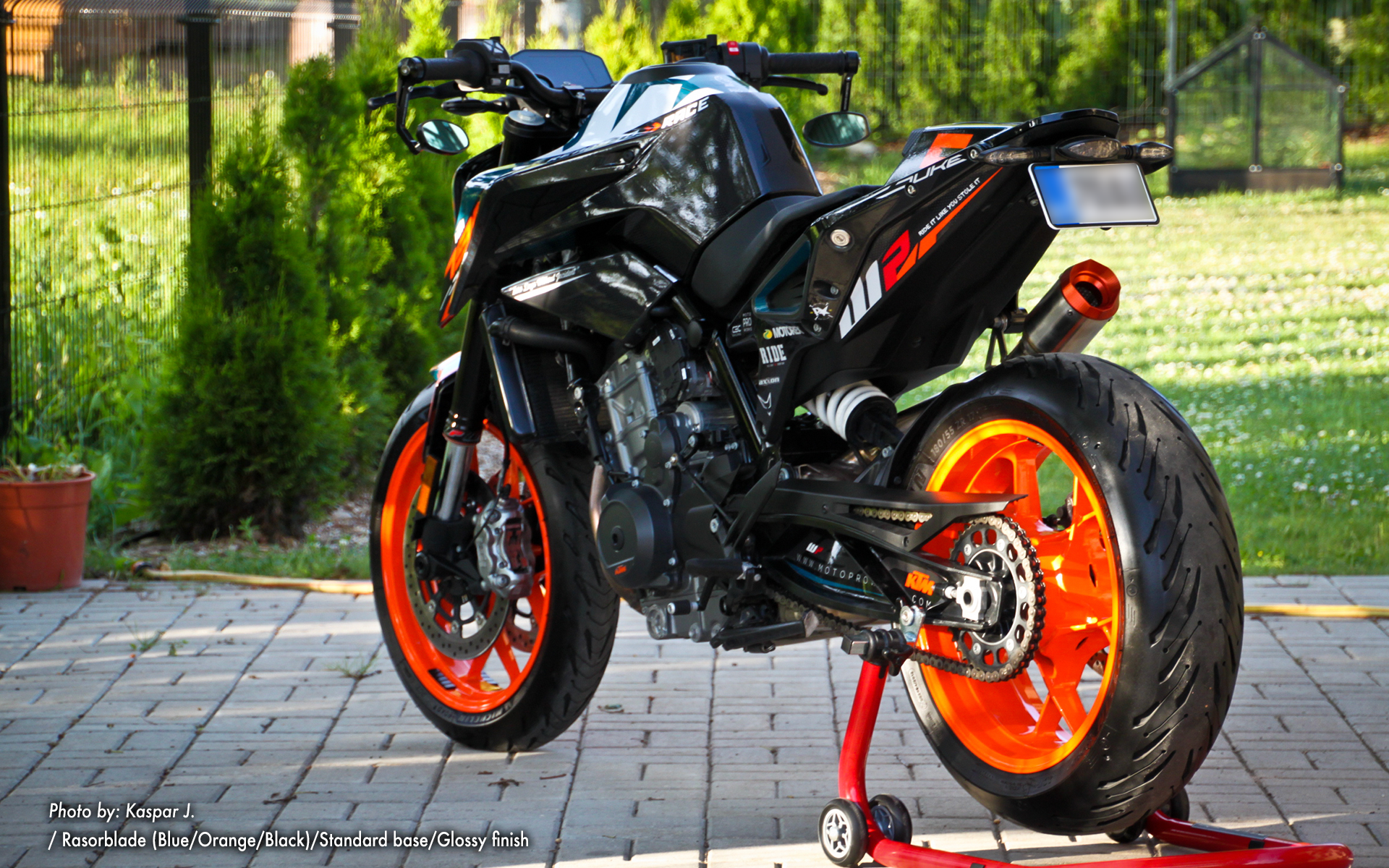 KTM 790/890 Duke GRÁFICOS - "Rasorblade" (Azul/Laranja/Preto)