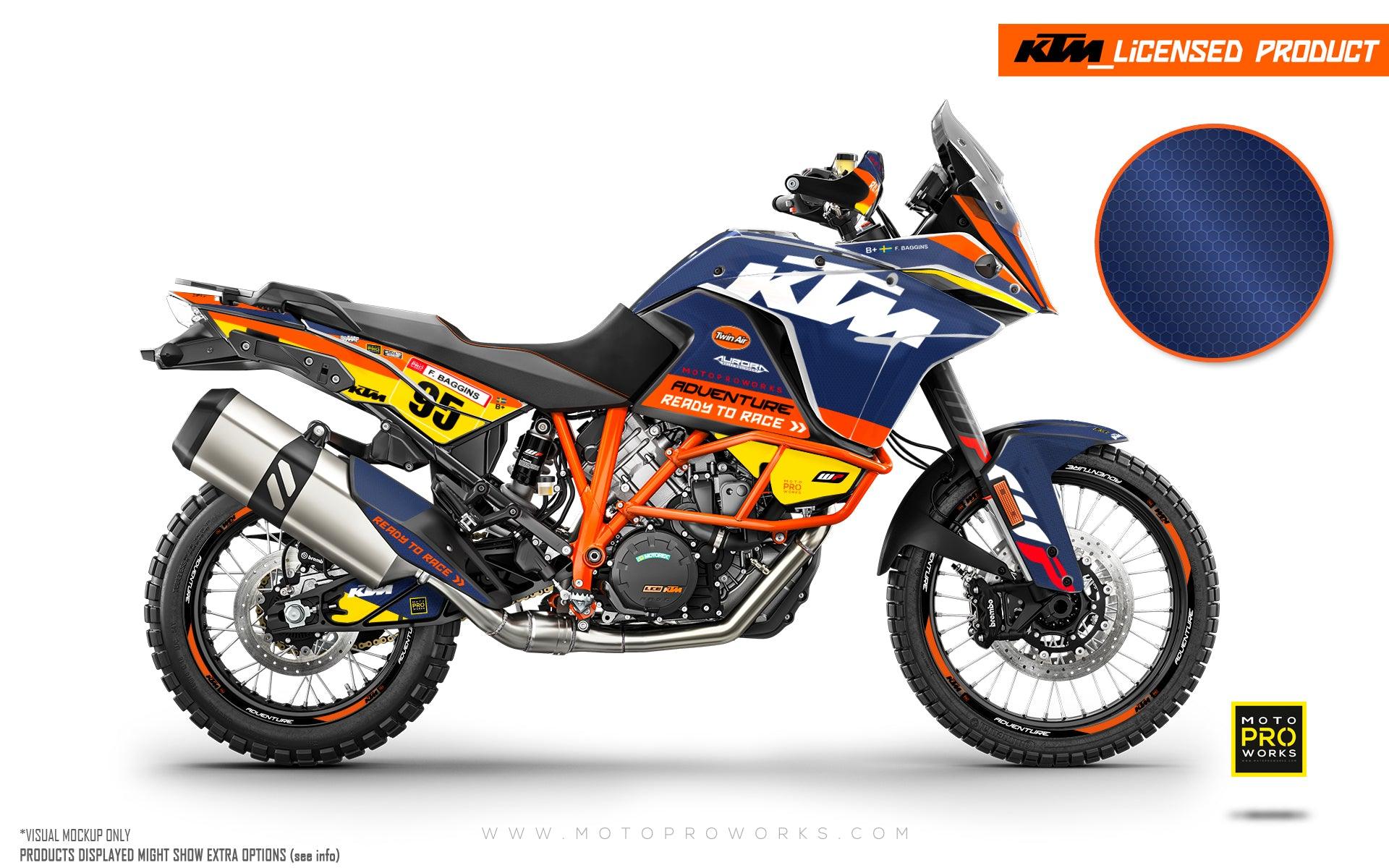 KTM 1050/1090/1190 Adventure GRAPHICS - "WAYPOINTER" (Dawn - Honeycomb) - MotoProWorks