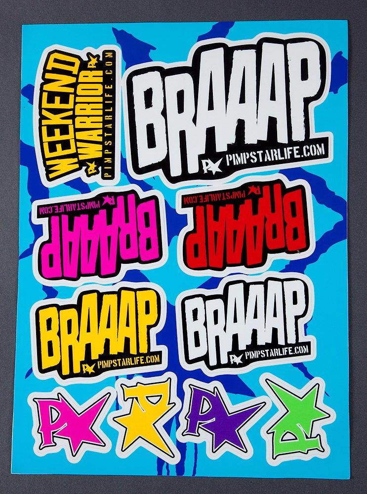 Pimpstar Stickersheet Braap Edition - MotoProWorks