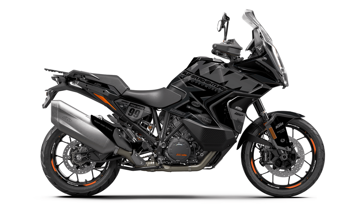 KTM 1290 Super Adventure GRAPHICS - "Atlantic" (Black) - MotoProWorks