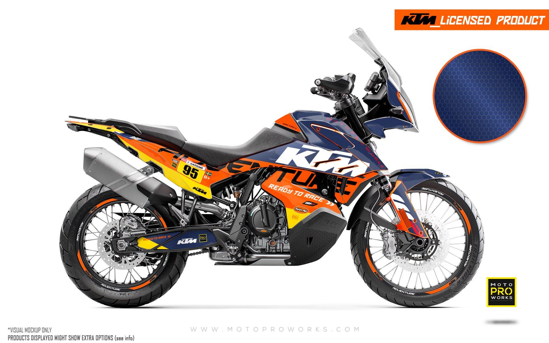 KTM 790/890 Adventure R/S GRAPHIC KIT - "Waypointer" (Dawn/Honeycomb) - MotoProWorks | Decals and Bike Graphic kit