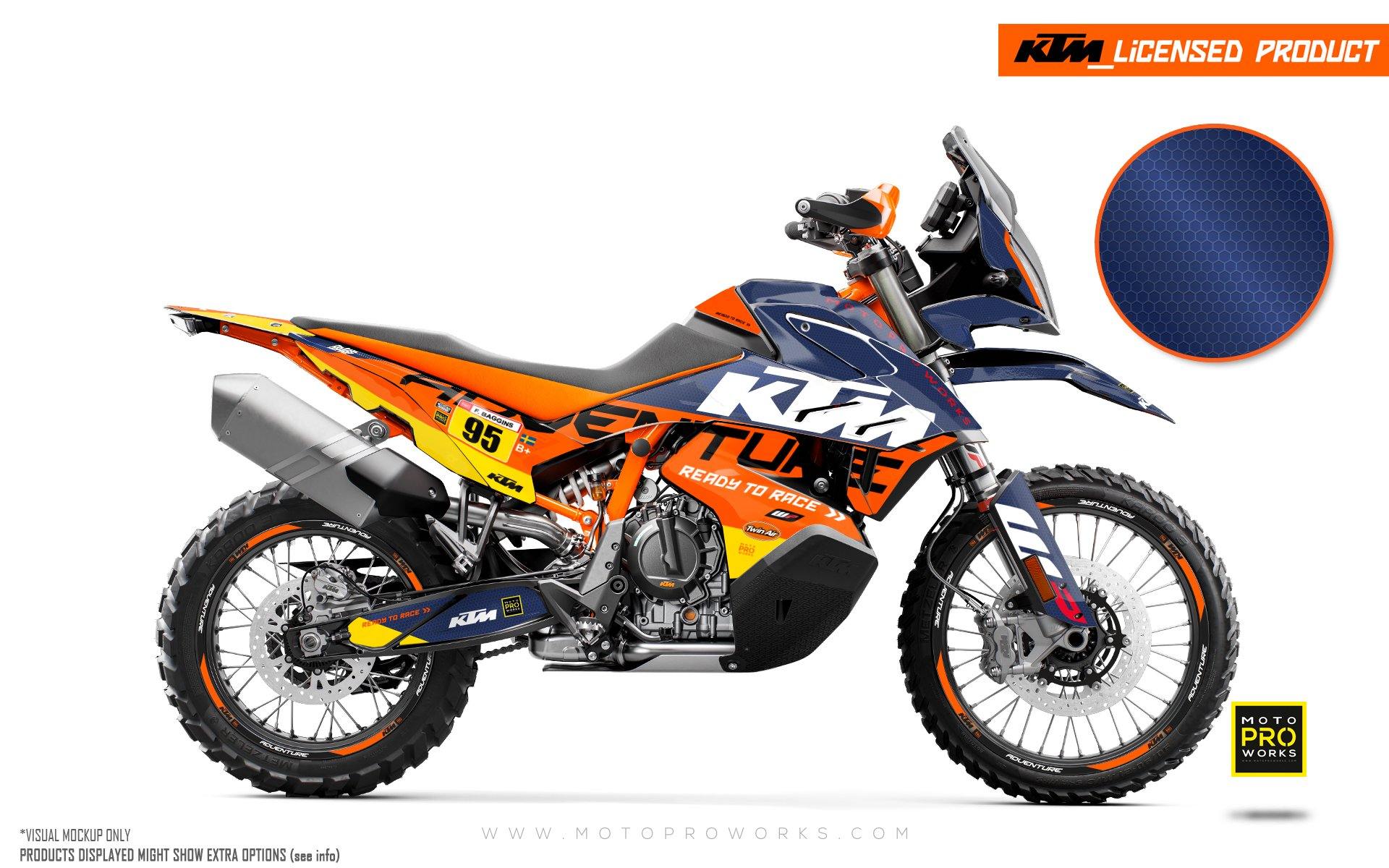 KTM 790/890 Adventure R/S GRAPHIC KIT - "Waypointer" (Dawn/Honeycomb) - MotoProWorks | Decals and Bike Graphic kit