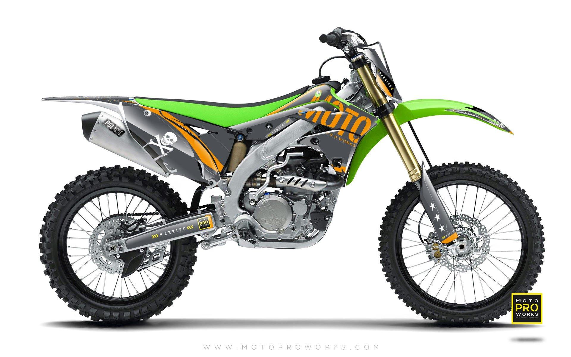 Kawasaki GRAPHIC KIT - "GTECH" (grey) - MotoProWorks | Decals and Bike Graphic kit