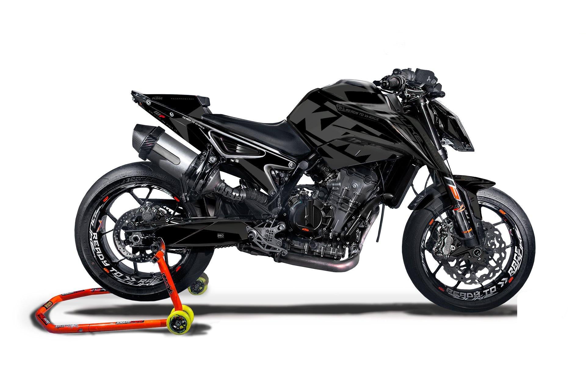 KTM 790 Duke GRAPHIC KIT - "Torque" (Black) - MotoProWorks | Decals and Bike Graphic kit