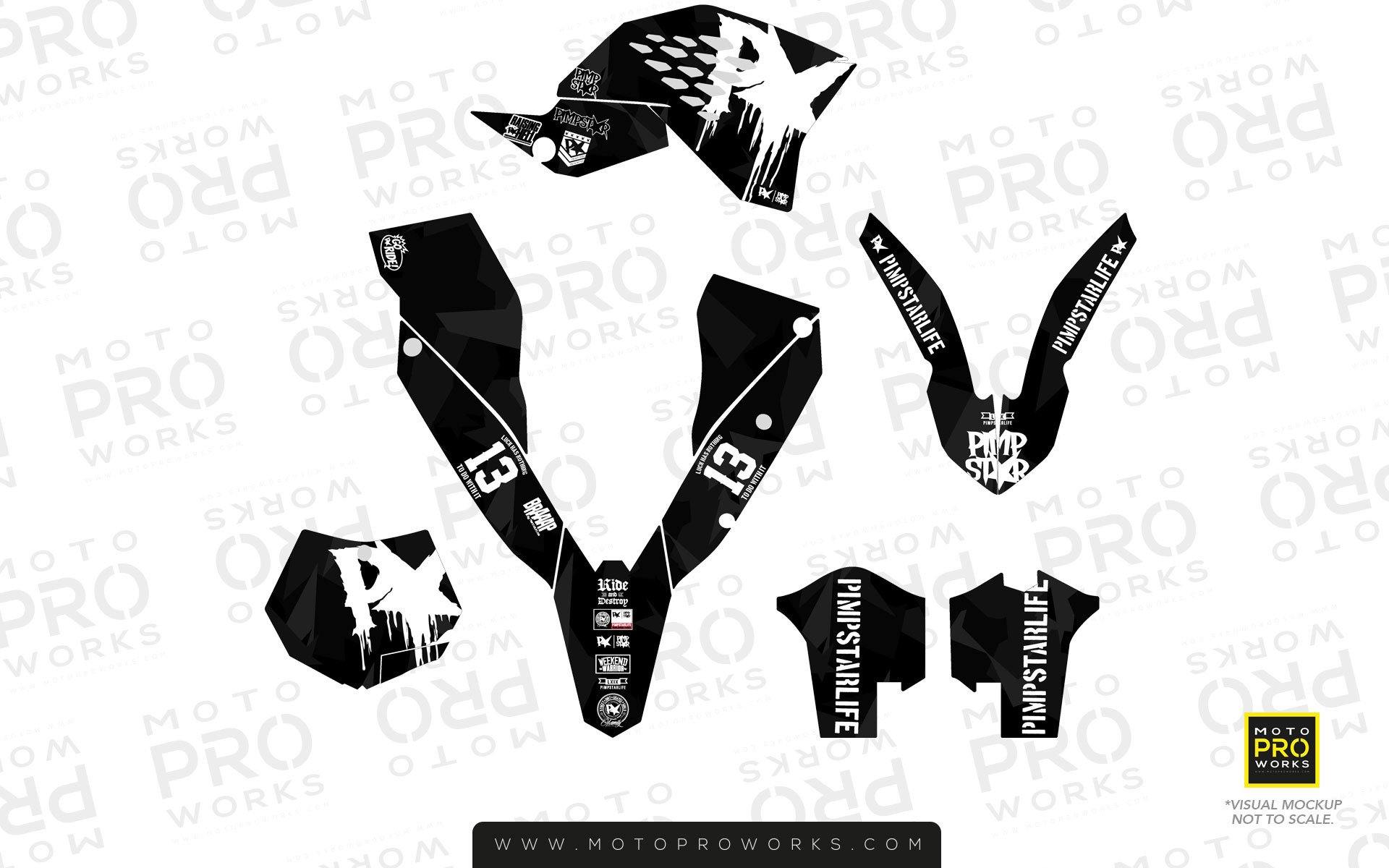 KTM GRAPHIC KIT - "M90" (black) - MotoProWorks | Decals and Bike Graphic kit