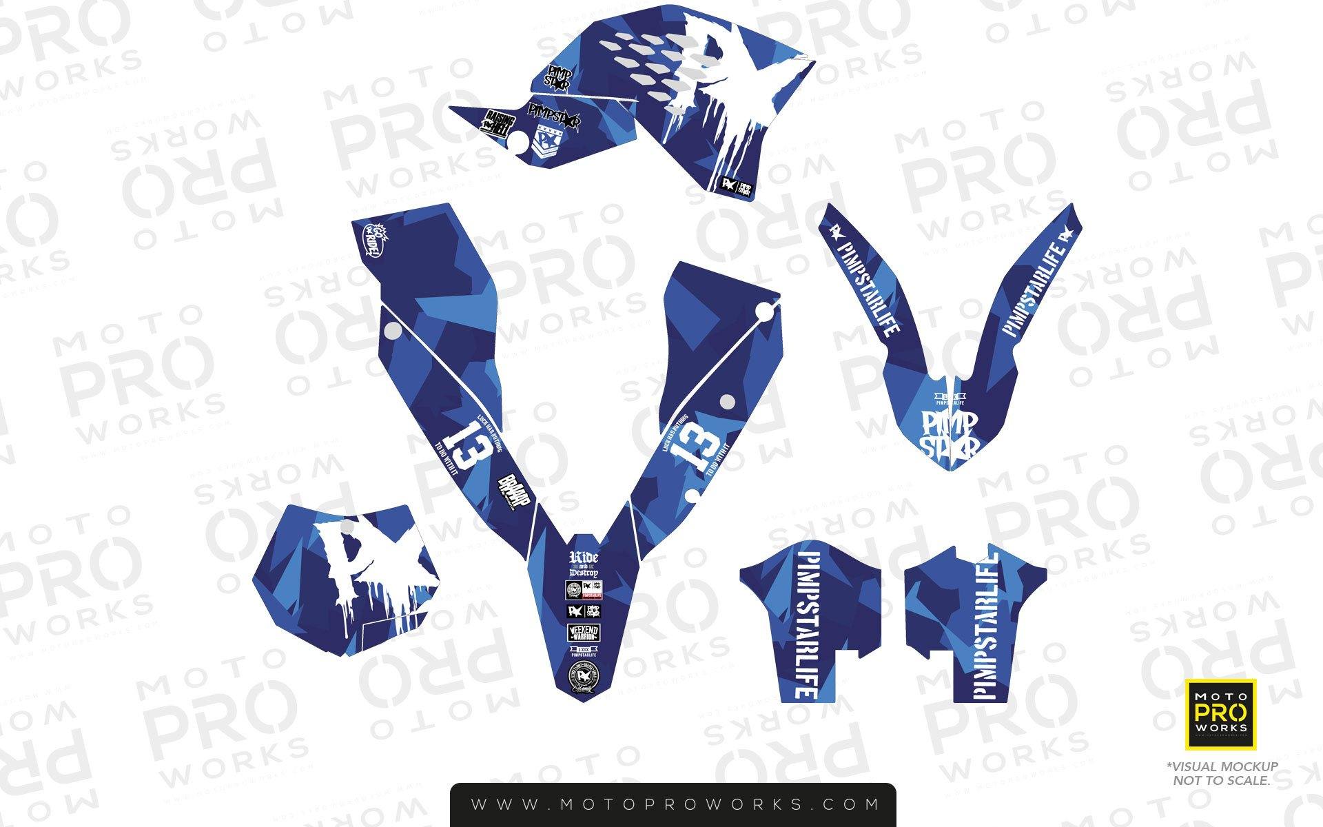 KTM GRAPHIC KIT - "M90" (blue) - MotoProWorks | Decals and Bike Graphic kit