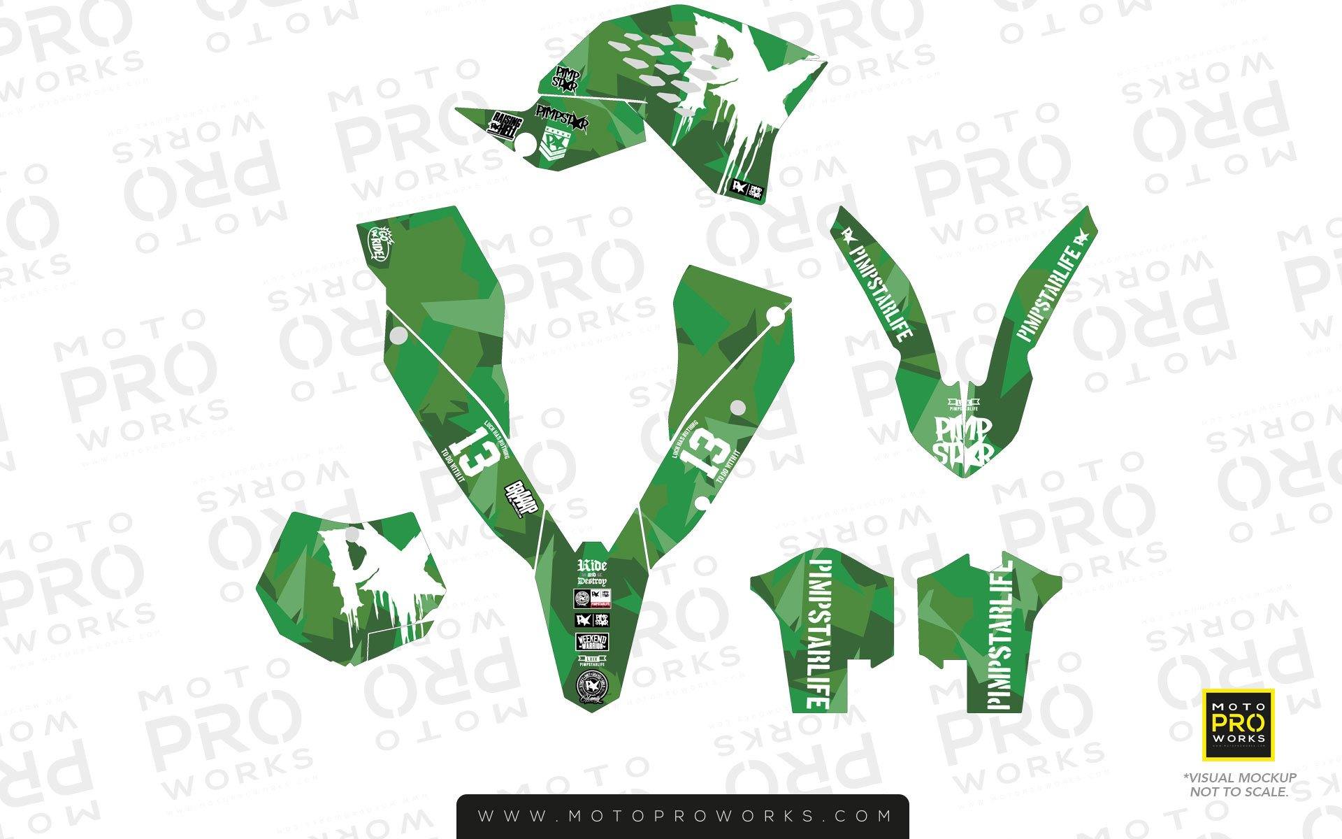 KTM GRAPHIC KIT - "M90" (green) - MotoProWorks | Decals and Bike Graphic kit
