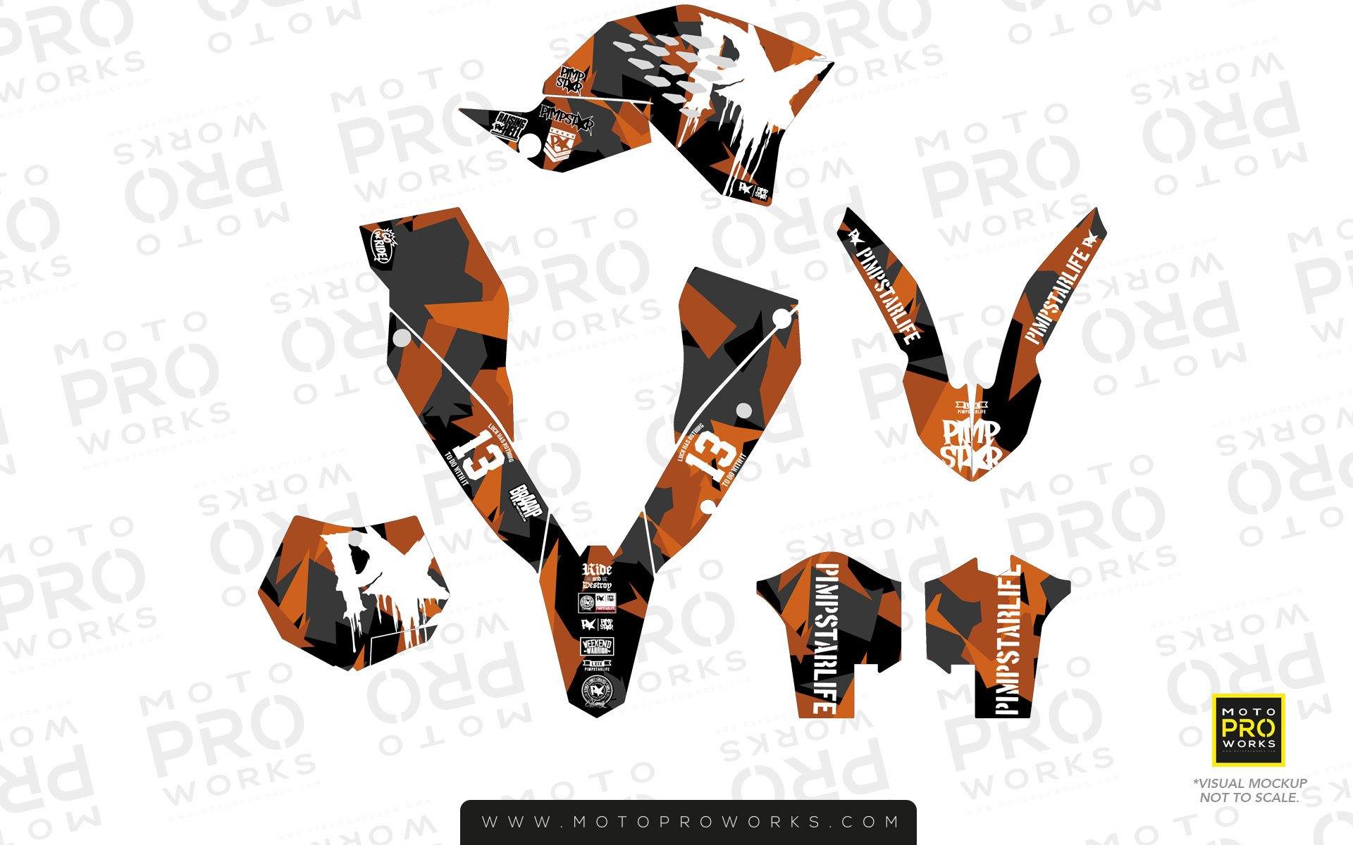 KTM GRAPHIC KIT - "M90" (orange) - MotoProWorks | Decals and Bike Graphic kit