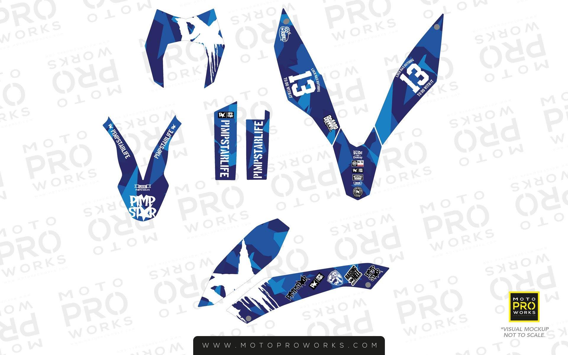 KTM GRAPHIC KIT - "M90" (blue) - MotoProWorks | Decals and Bike Graphic kit