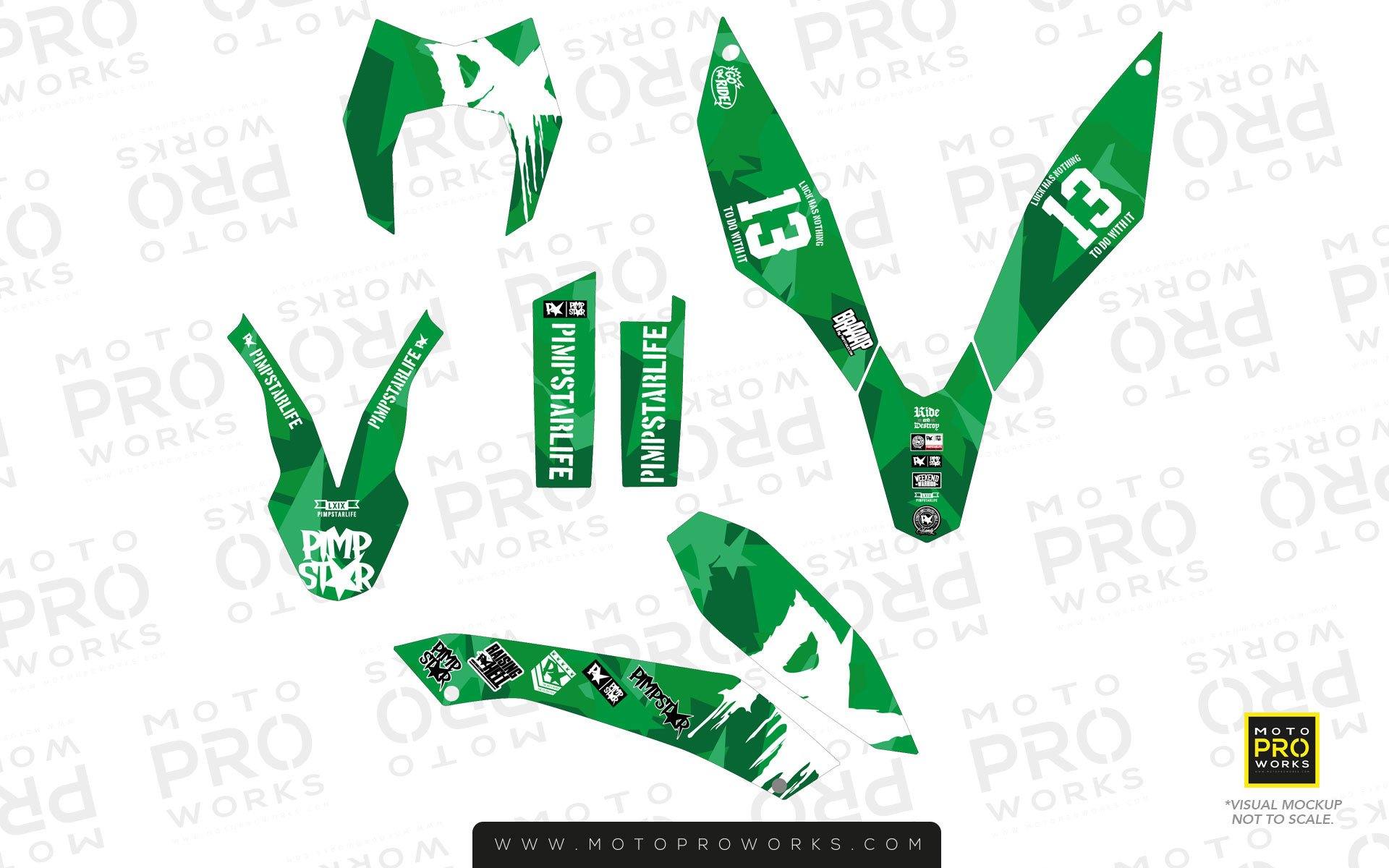 KTM GRAPHIC KIT - "M90" (green) - MotoProWorks | Decals and Bike Graphic kit