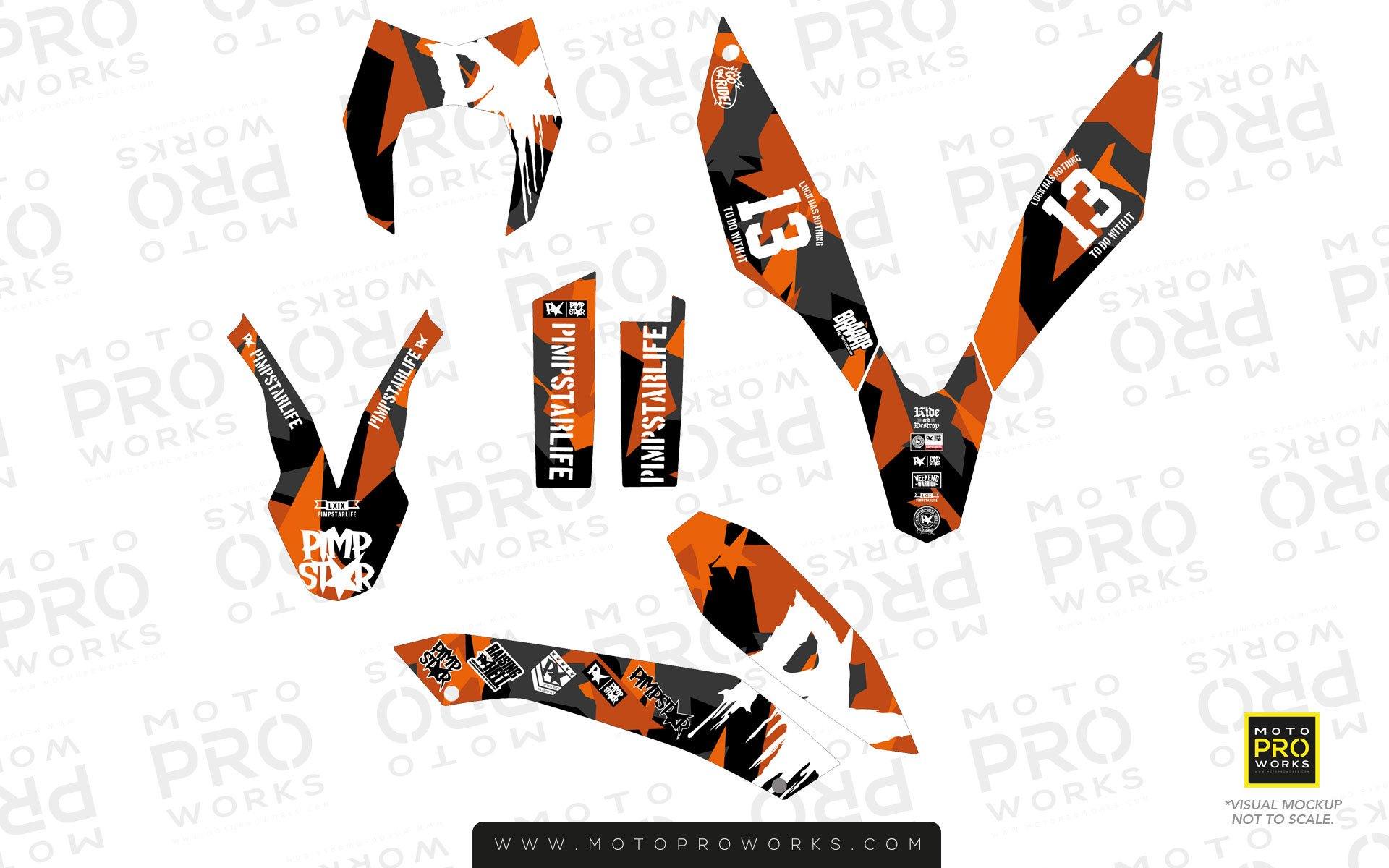 KTM GRAPHIC KIT - "M90" (orange) - MotoProWorks | Decals and Bike Graphic kit