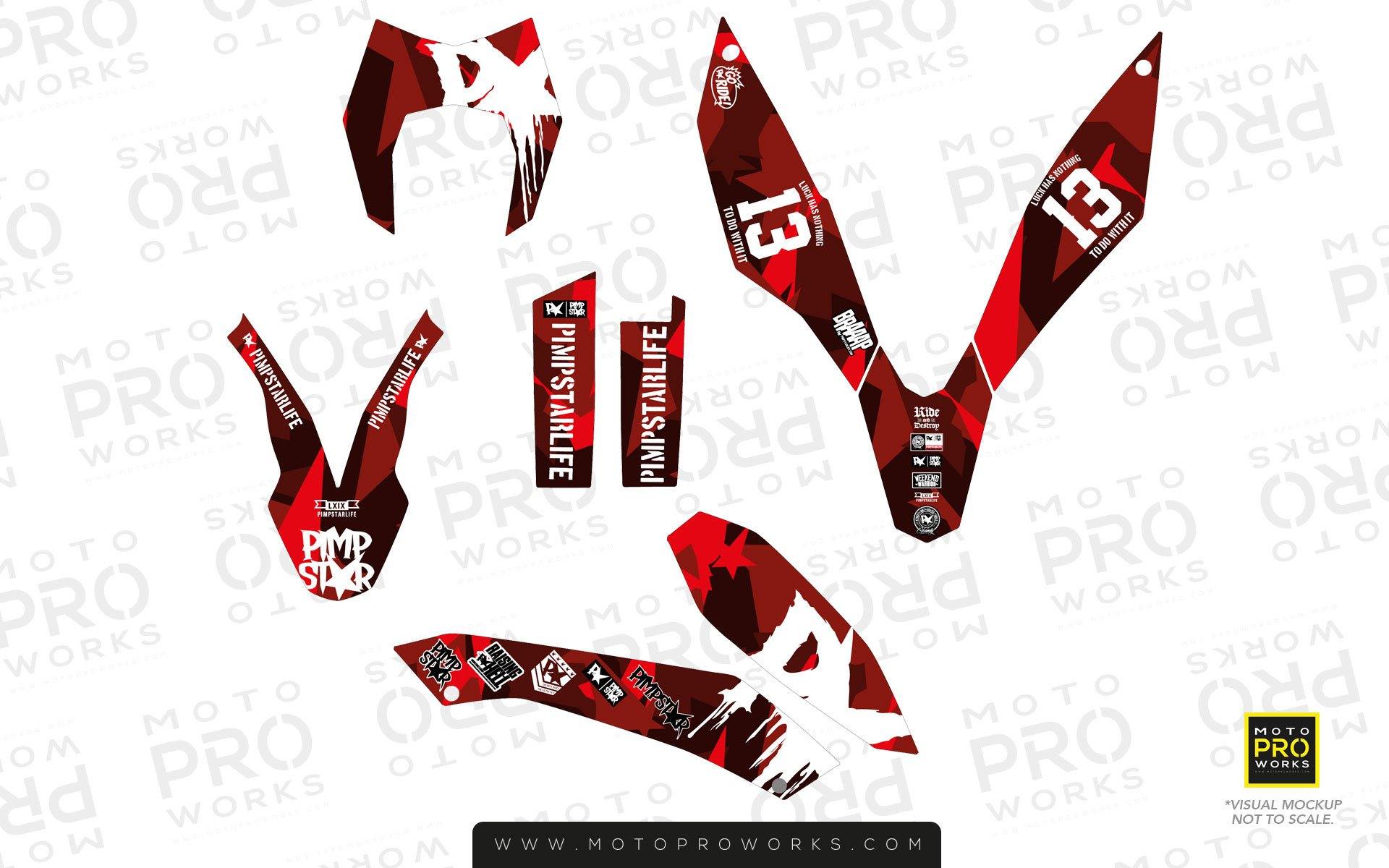 KTM GRAPHIC KIT - "M90" (ruby) - MotoProWorks | Decals and Bike Graphic kit