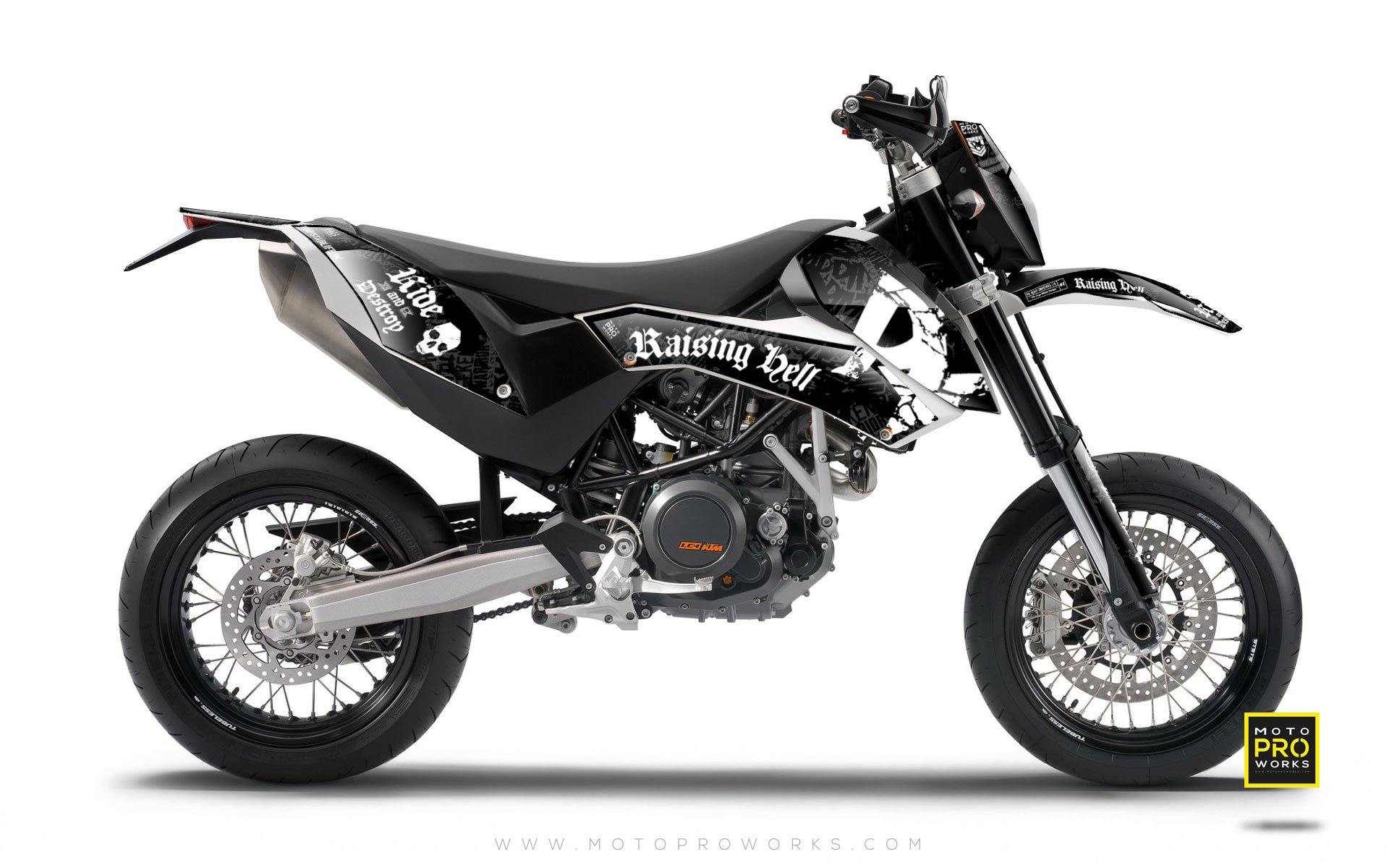 KTM GRAPHIC KIT - "Raising Hell" (black) - MotoProWorks | Decals and Bike Graphic kit