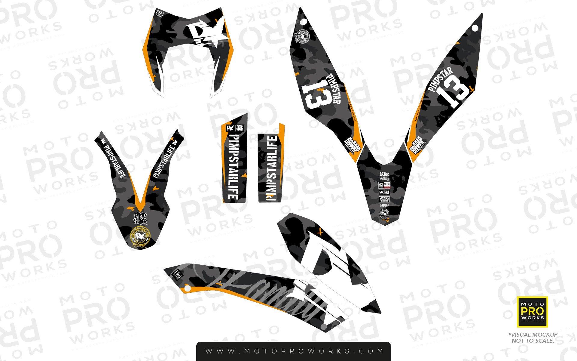 KTM GRAPHIC KIT - "WILDCAMO" (dark) - MotoProWorks | Decals and Bike Graphic kit