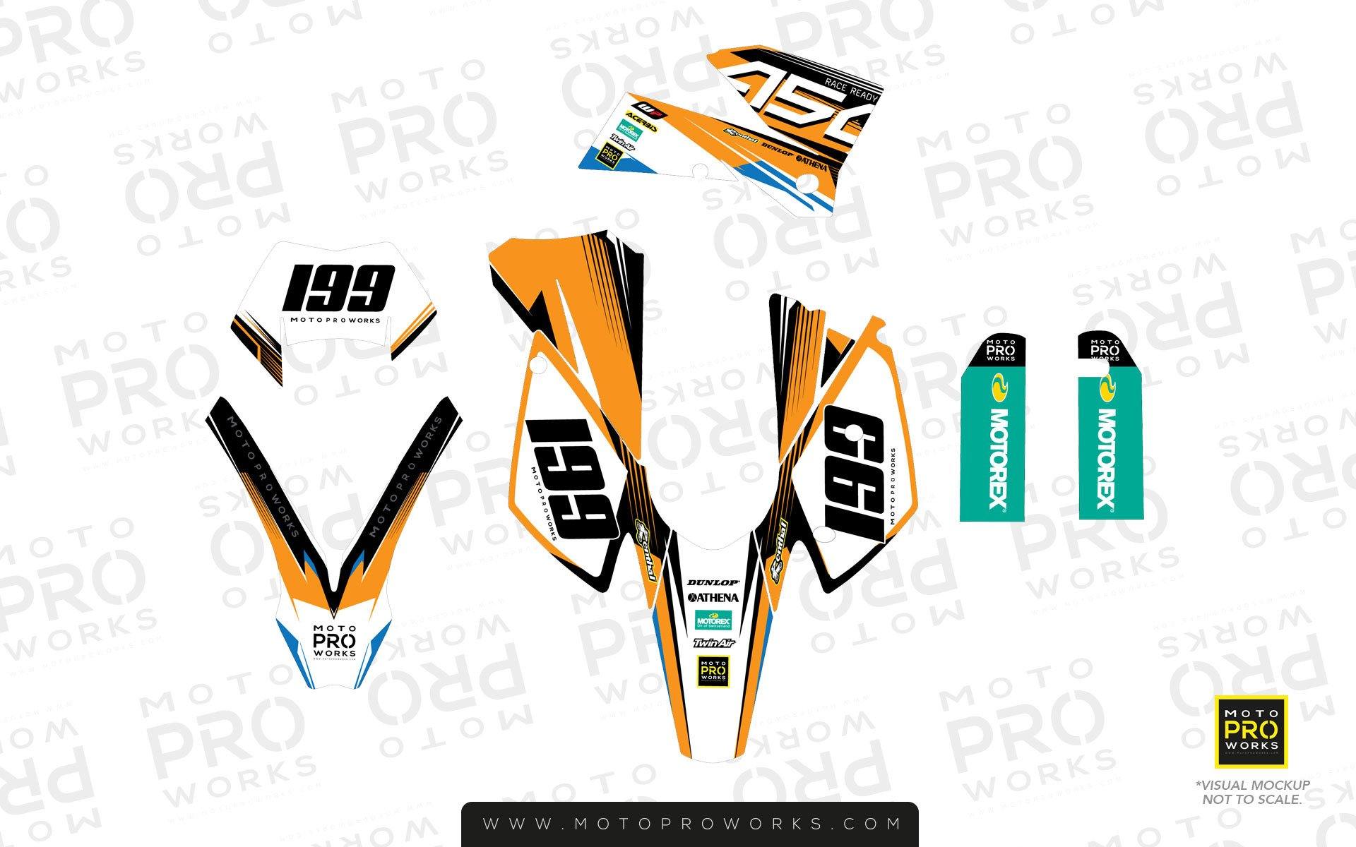 KTM GRAPHIC KIT - "GOFAST" (orange) - MotoProWorks | Decals and Bike Graphic kit