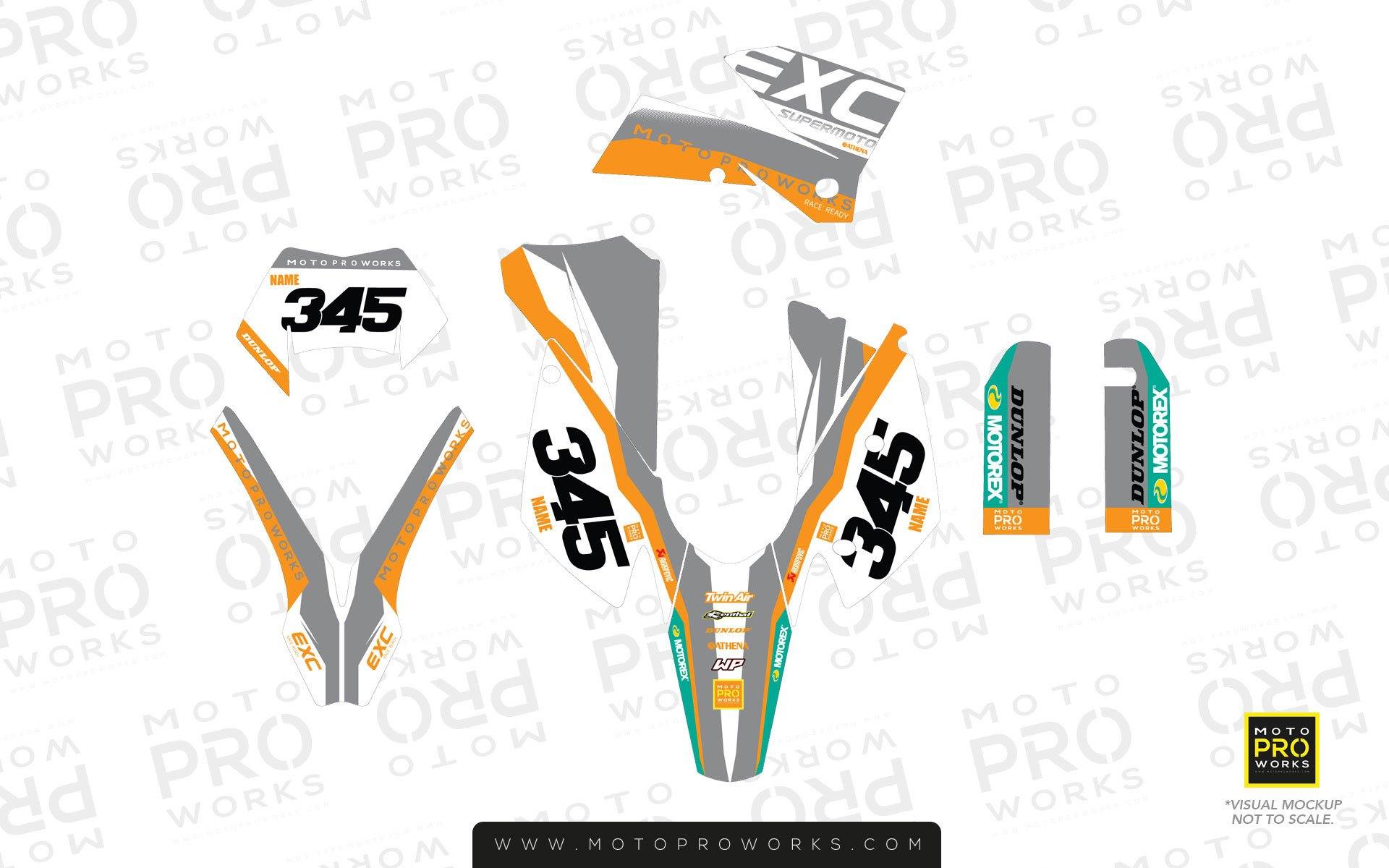 KTM GRAPHIC KIT - "GRADIUS" (grey) - MotoProWorks | Decals and Bike Graphic kit