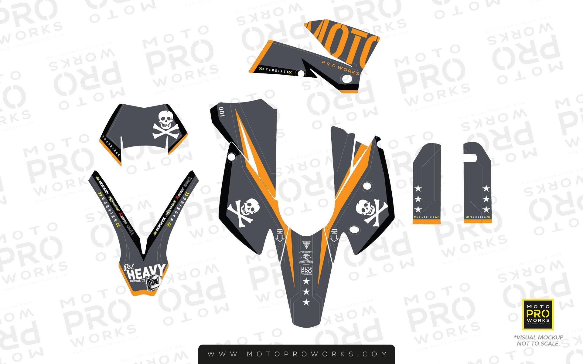 KTM GRAPHIC KIT - "GTECH" (grey) - MotoProWorks | Decals and Bike Graphic kit