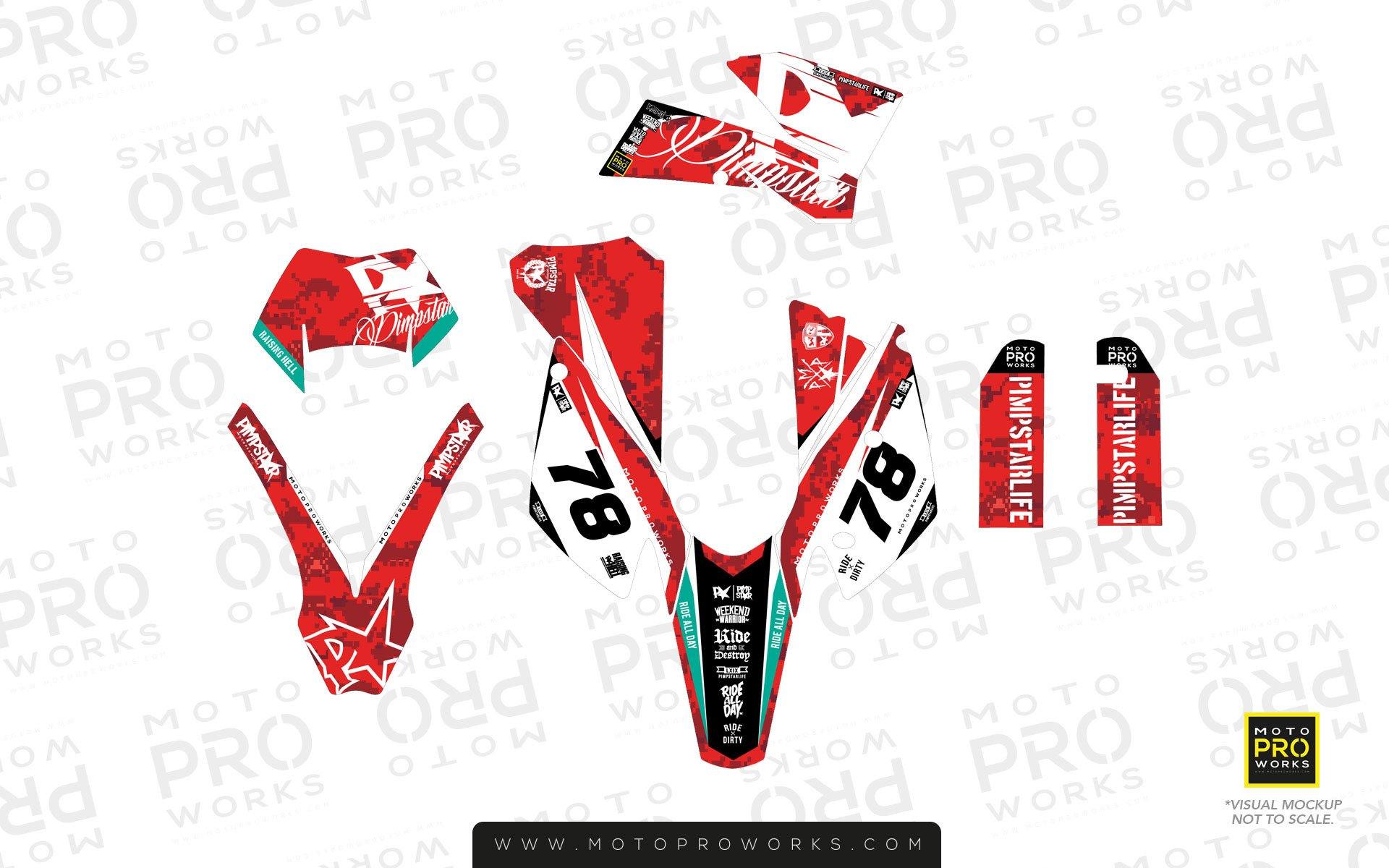 KTM GRAPHIC KIT - "MARPAT" (red) - MotoProWorks | Decals and Bike Graphic kit