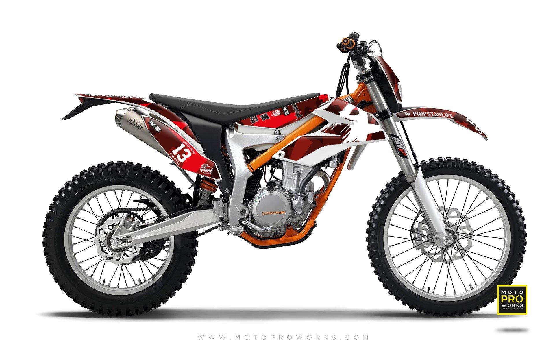 KTM GRAPHIC KIT - "M90" (ruby) - MotoProWorks | Decals and Bike Graphic kit