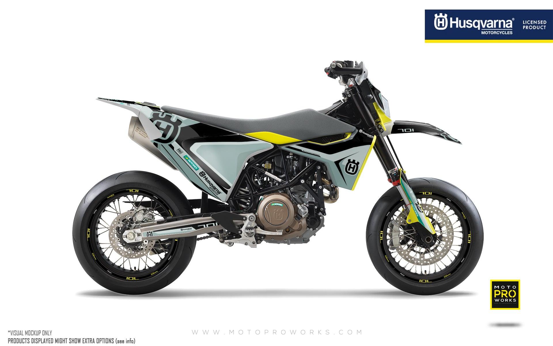 Husqvarna 701 GRAPHICS - "Kicker" (Black) - MotoProWorks