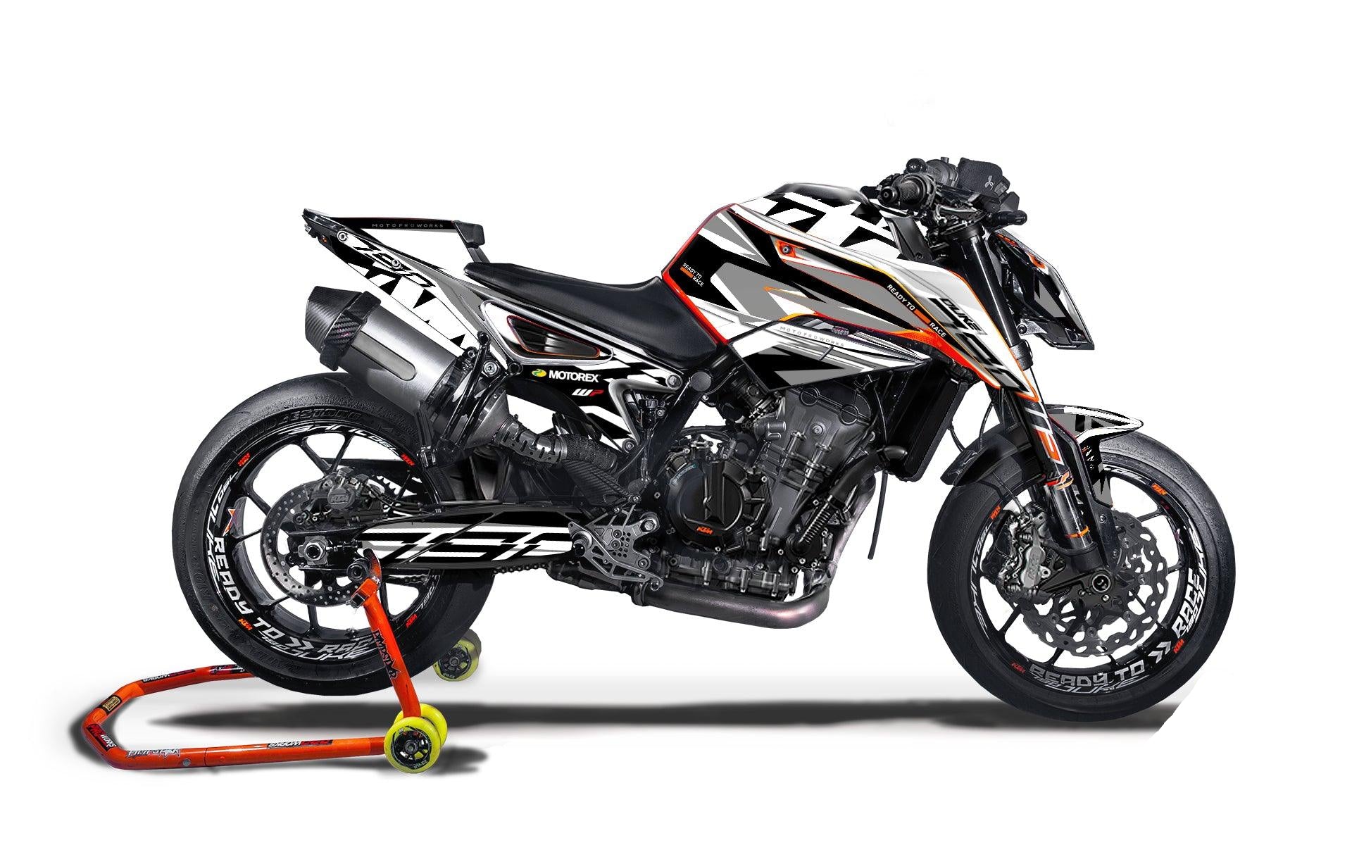 KTM 790/890 Duke GRAPHICS - "Legacy" (White) - MotoProWorks