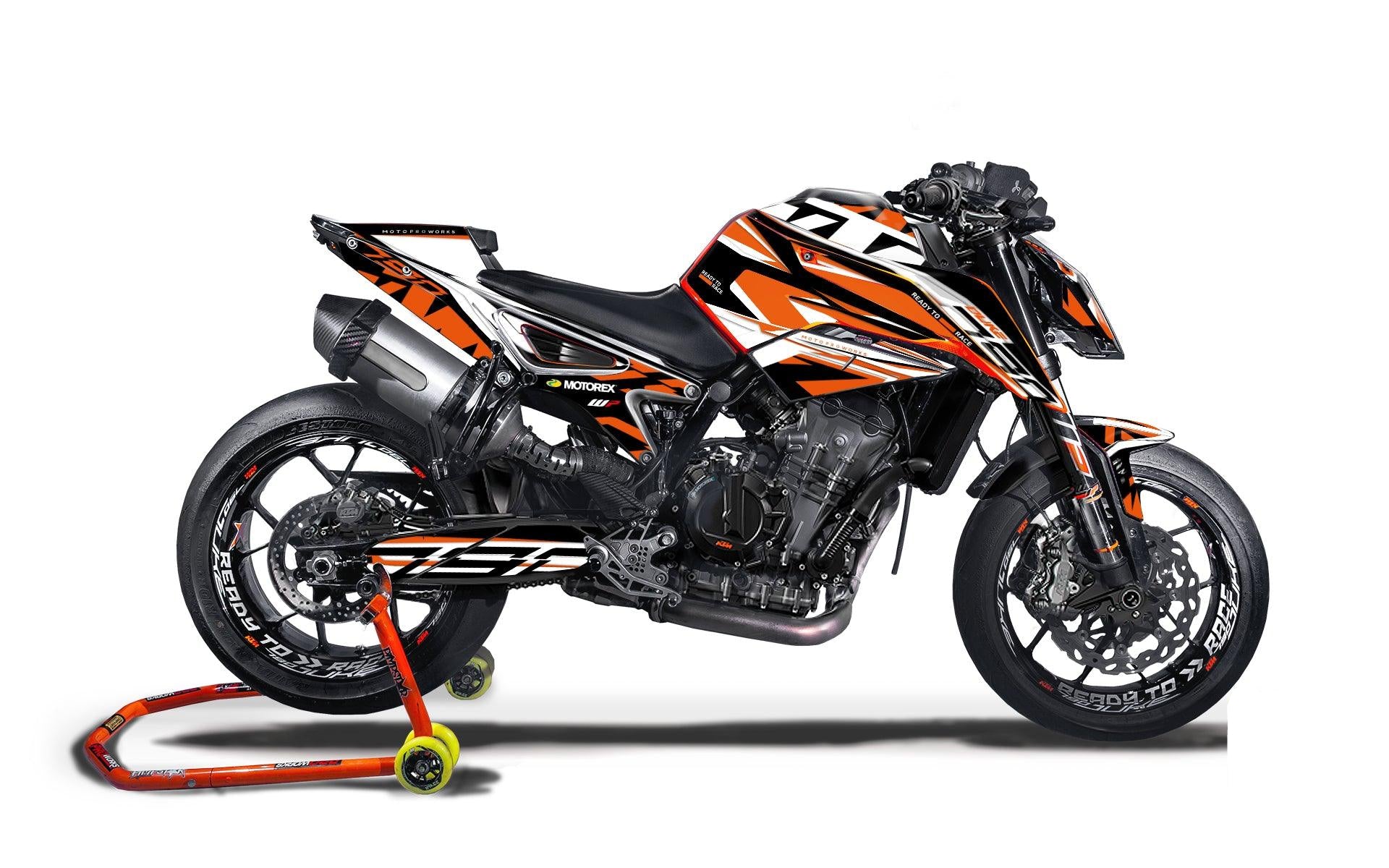 KTM 790/890 Duke GRAPHICS - "Legacy" (Black/Orange) - MotoProWorks