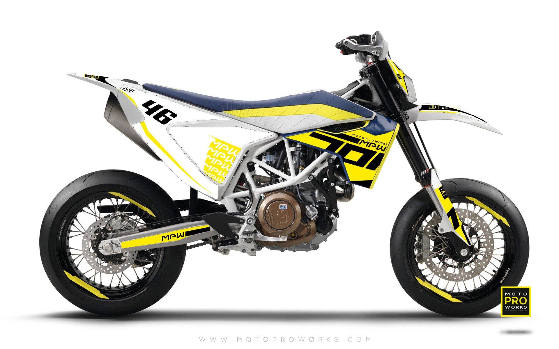 Husqvarna 701 GRAPHIC KIT - "SEVENOH" (yellow) - MotoProWorks | Decals and Bike Graphic kit