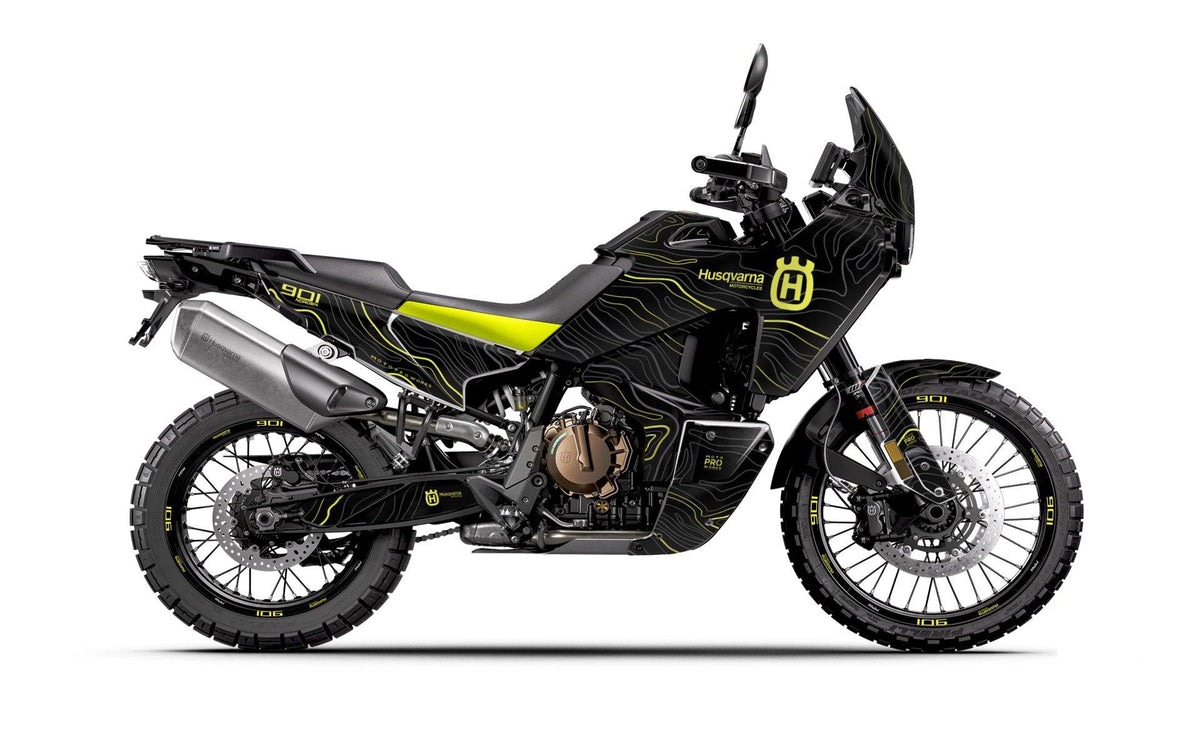 HUSQVARNA Norden 901 GRAPHICS - "Topography" (Black/Yellow) - MotoProWorks