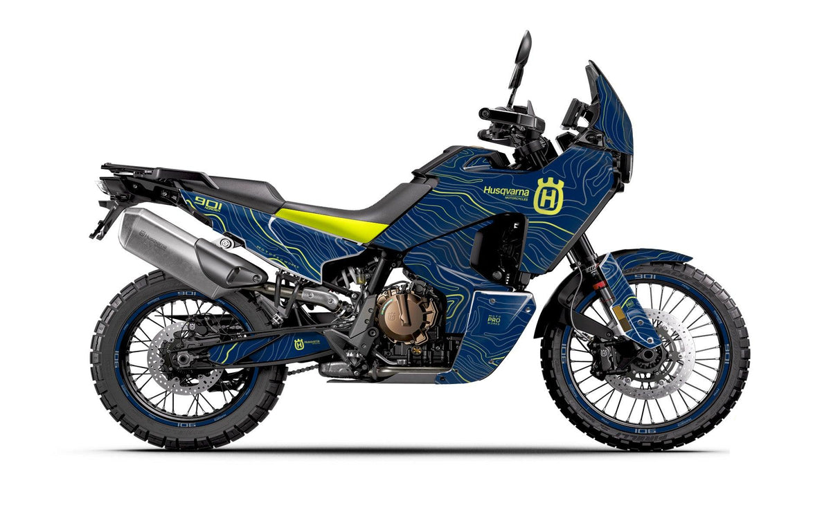 HUSQVARNA Norden 901 GRAPHICS - "Topography" (Blue/Yellow) - MotoProWorks