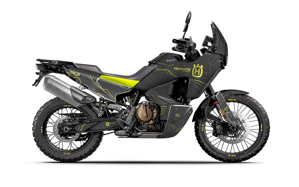 HUSQVARNA Norden 901 GRAPHICS - "Topography" (Grey/Yellow) - MotoProWorks
