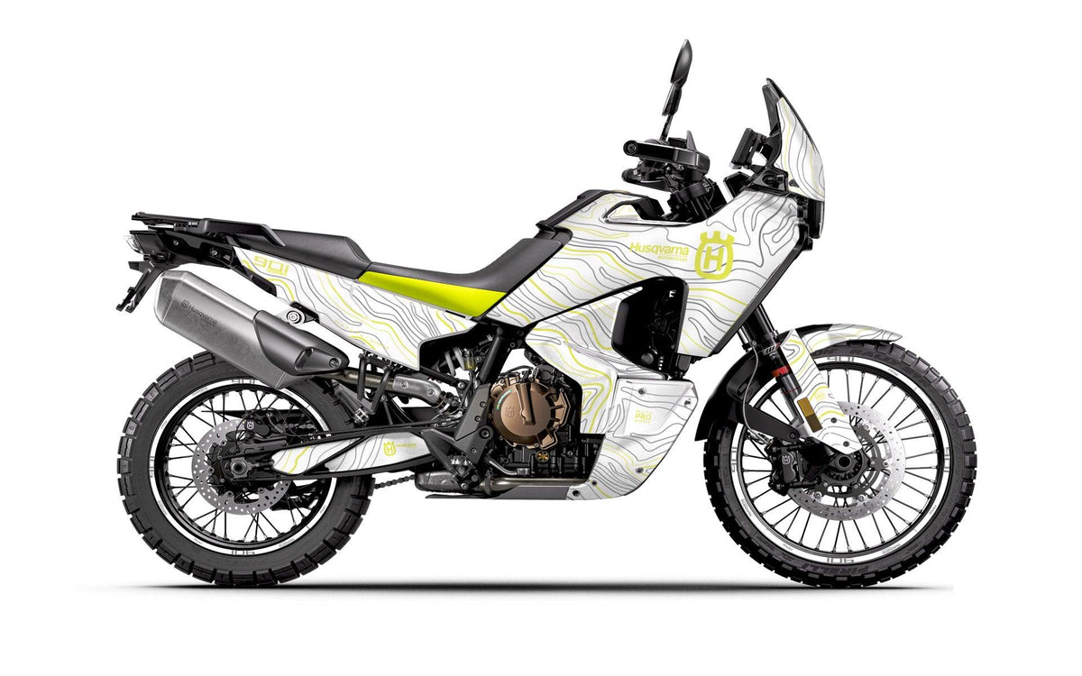 HUSQVARNA Norden 901 GRAPHICS - "Topography" (White/Yellow) - MotoProWorks